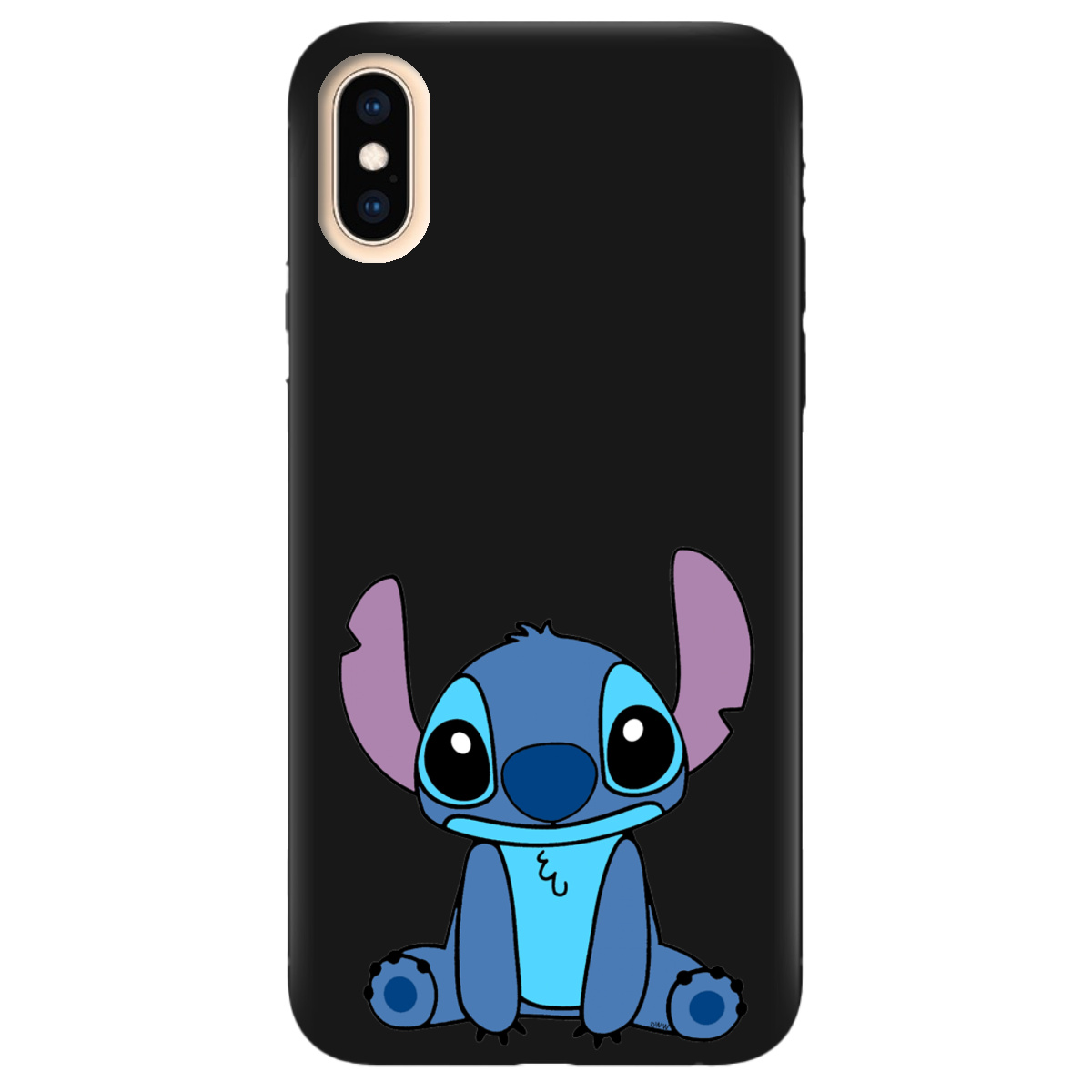 Чехол для Apple iPhone X черный матовый soft touch Стіч - фото 1 - Чехлы для телефонов