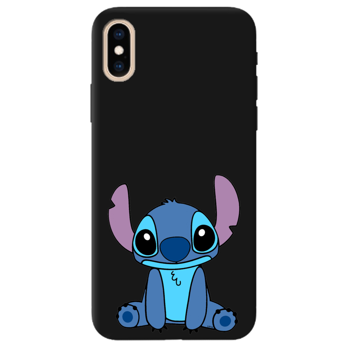 Чохол для Apple iPhone XS чорний матовий soft touch Стіч - фото 1 - Чохли для телефонів