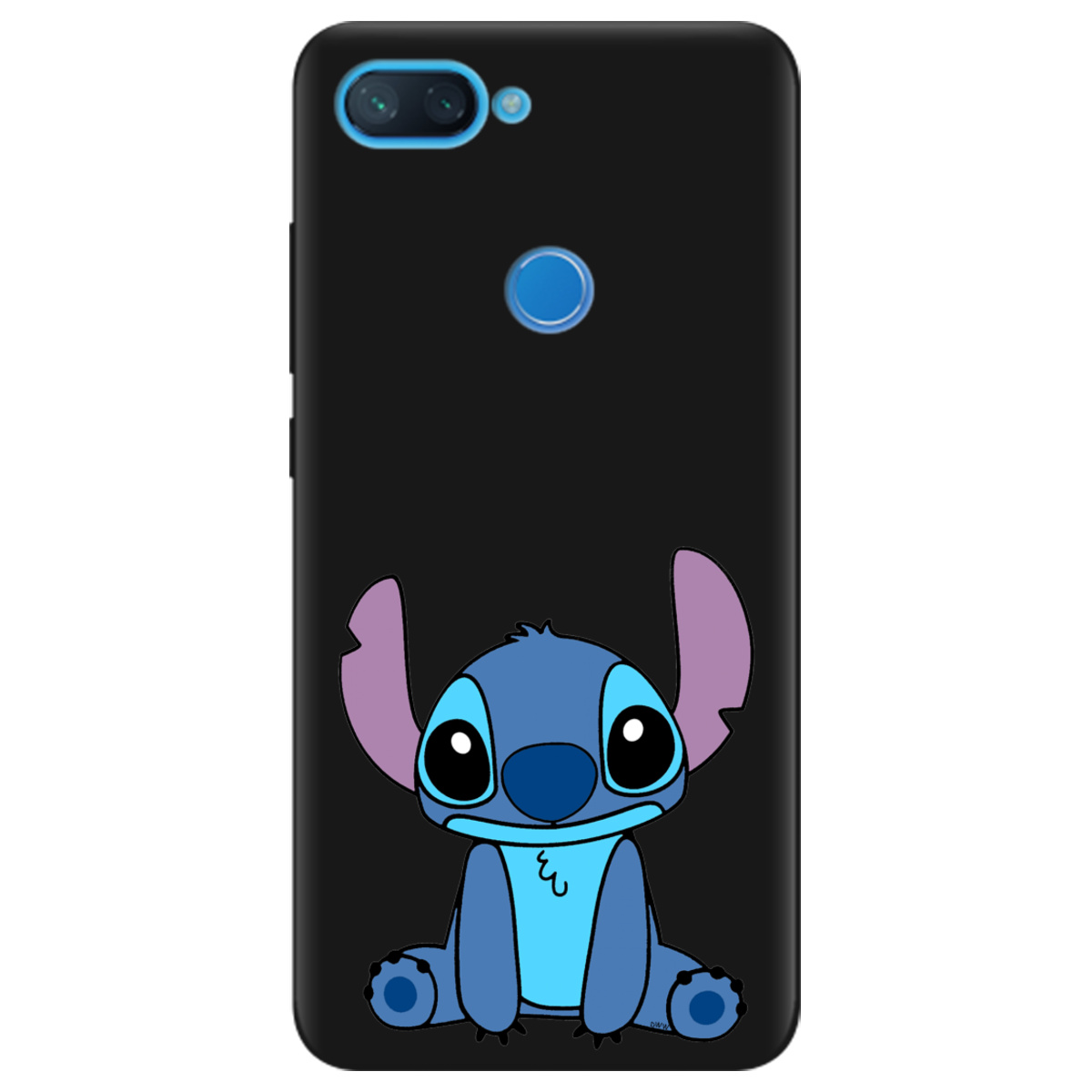 Чохол для Xiaomi Mi 8 Lite чорний матовий soft touch Стіч - фото 1 - Чохли для телефонів