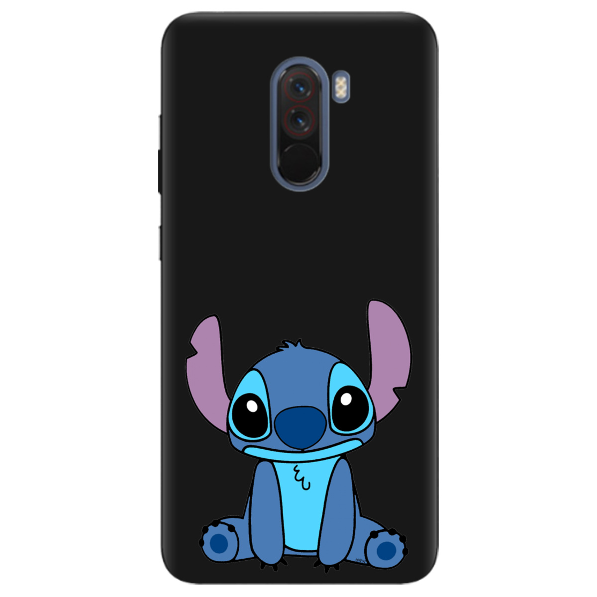 Чехол для Xiaomi Pocophone F1 черный матовый soft touch Стіч - фото 1 - Чехлы для телефонов