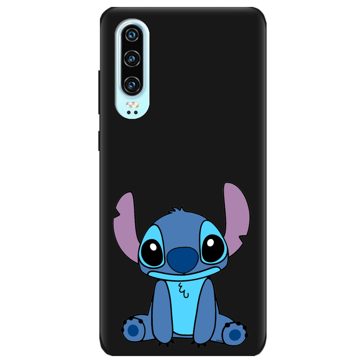 Чехол для Huawei P30 черный матовый soft touch Стіч - фото 1 - Чехлы для телефонов