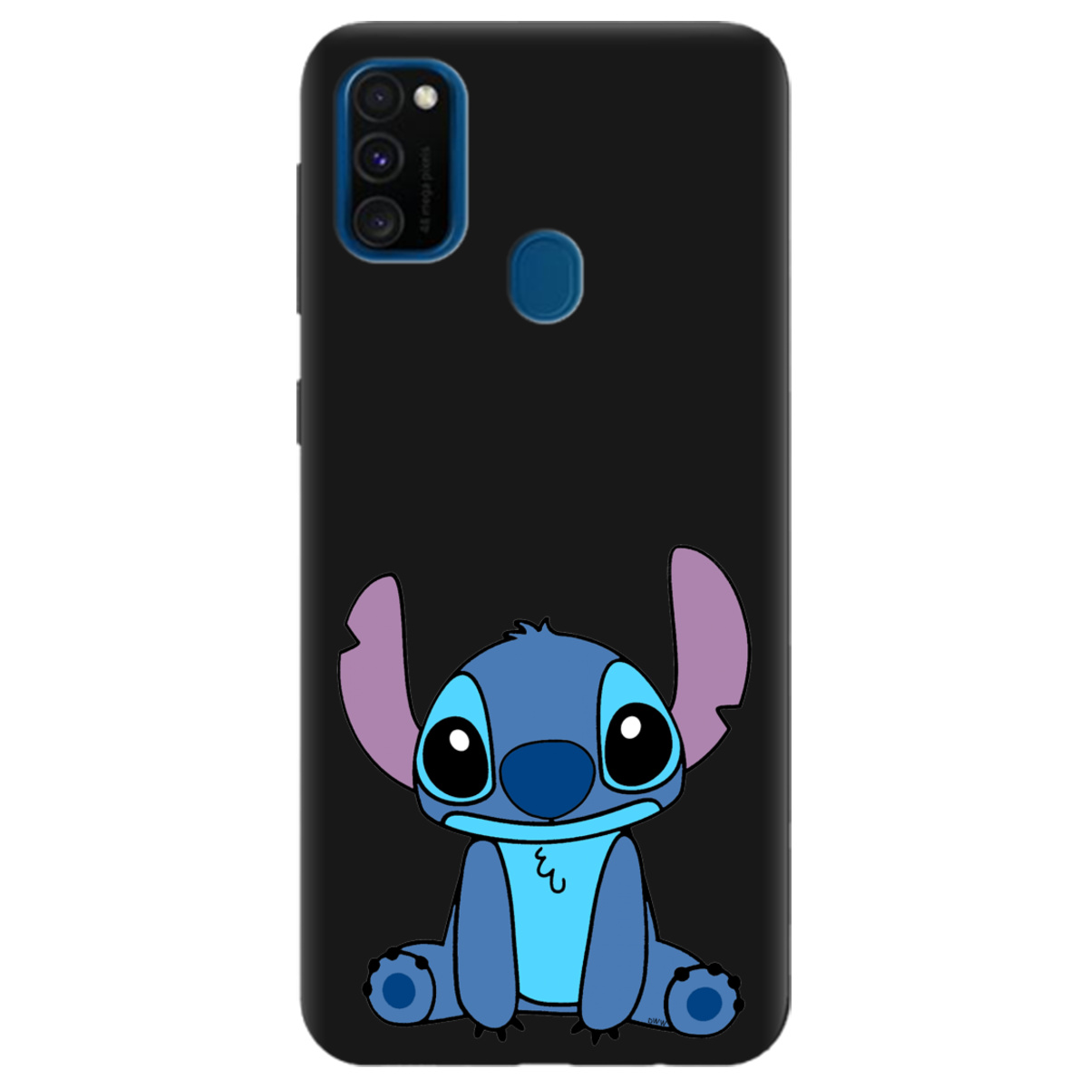 Чехол для Samsung Galaxy M30s черный матовый soft touch Стіч - фото 1 - Чехлы для телефонов