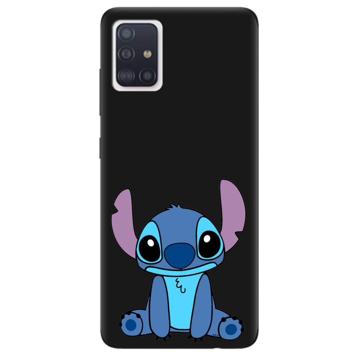 Чехол для Samsung Galaxy A71 черный матовый soft touch Стіч - фото 1 - Чехлы для телефонов