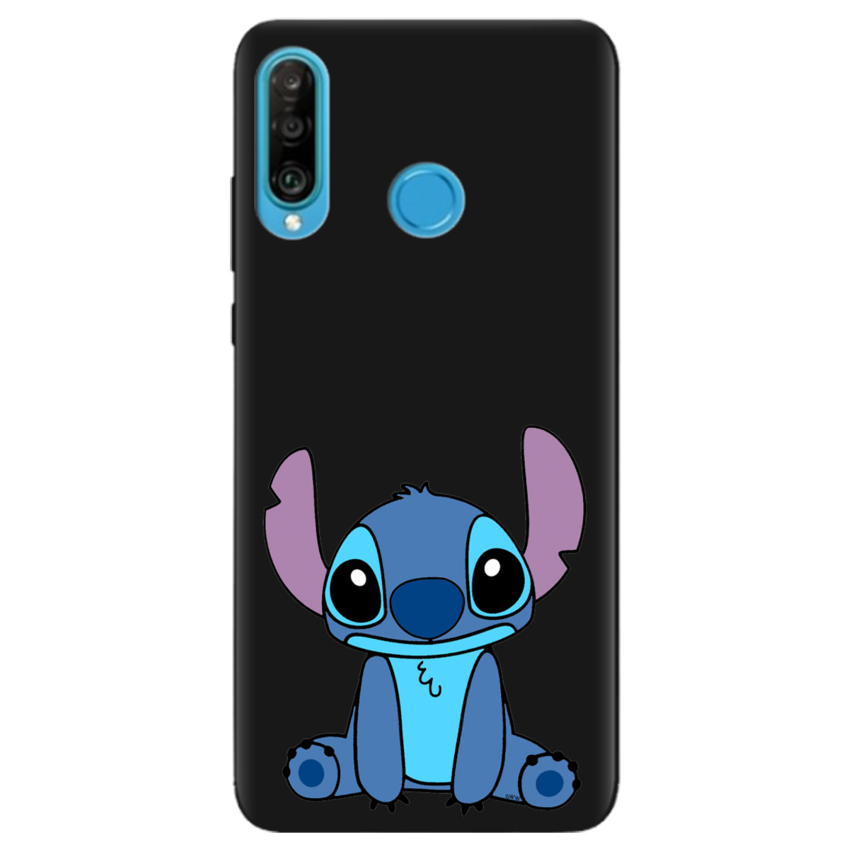 Чехол для Huawei P30 Lite черный матовый soft touch Стіч - фото 1 - Чехлы для телефонов