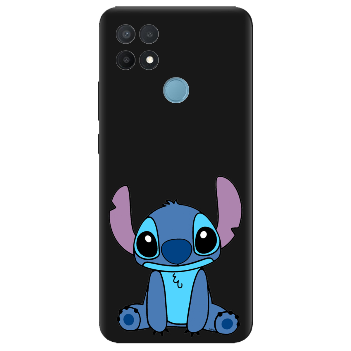 Чохол для Oppo A15s/ A15 чорний матовий soft touch Стіч - фото 1 - Чохли для телефонів