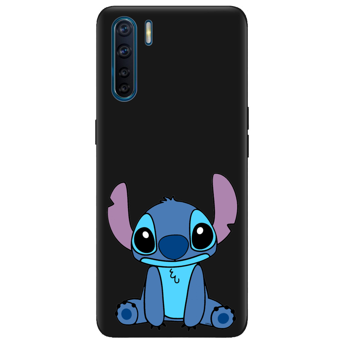 Чехол для Oppo A91 черный матовый soft touch Стіч - фото 1 - Чехлы для телефонов