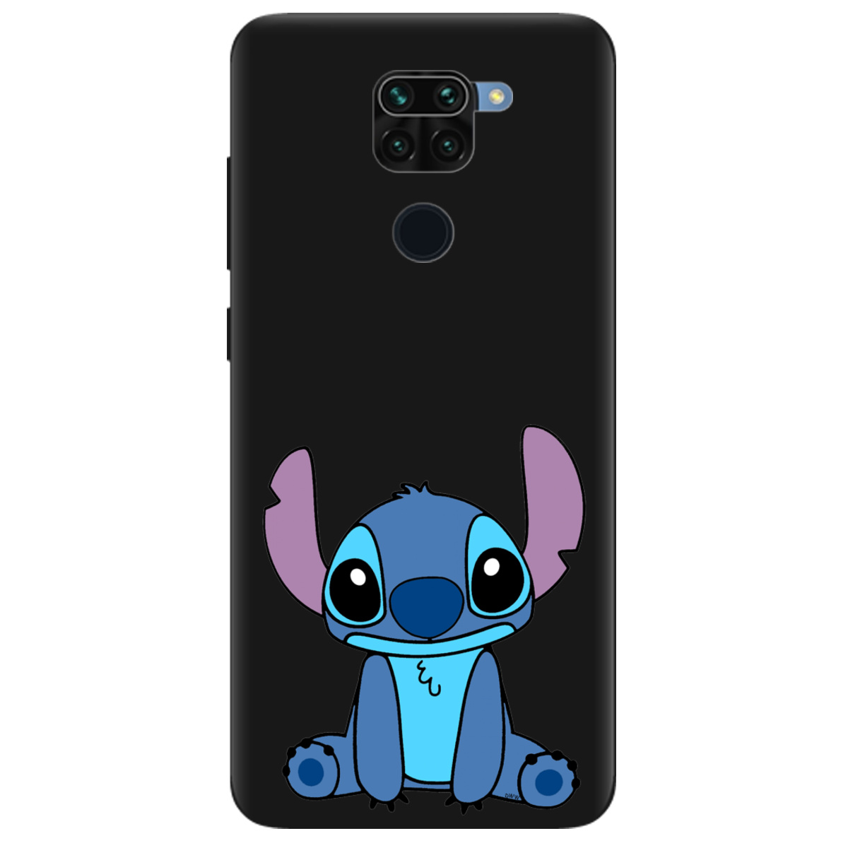 Чохол для Xiaomi Redmi Note 9 чорний матовий soft touch Стіч - фото 1 - Чохли для телефонів