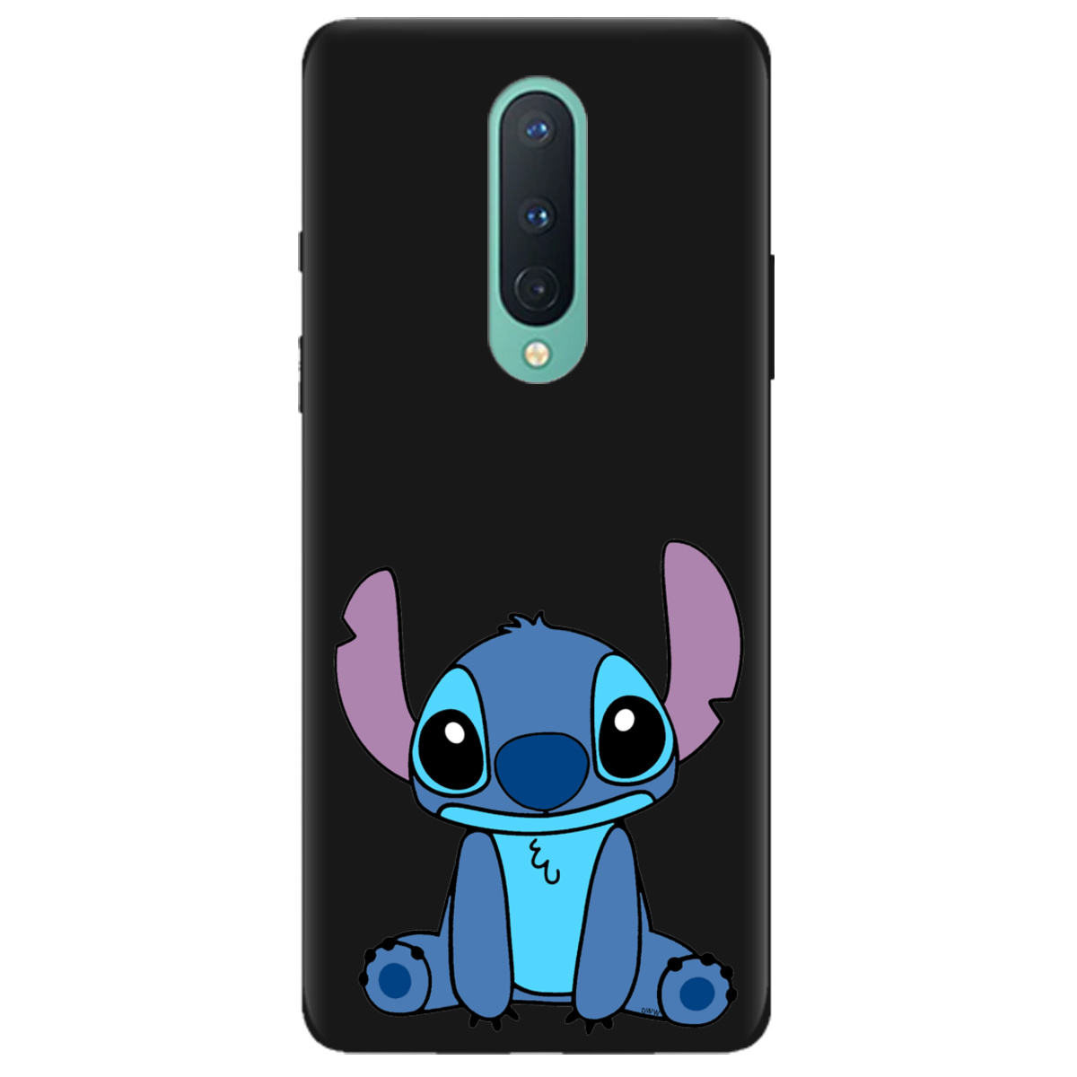 Чохол для OnePlus 8 чорний матовий soft touch Стіч - фото 1 - Чохли для телефонів