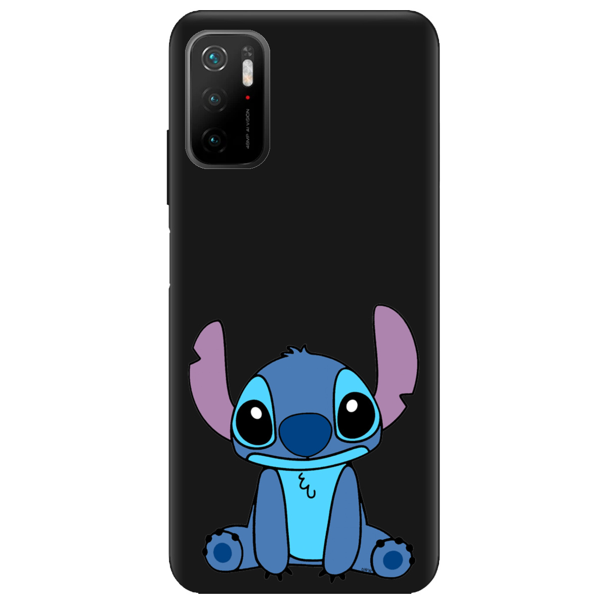 Чохол для Xiaomi Poco M3 Pro чорний матовий soft touch Стіч - фото 1 - Чохли для телефонів