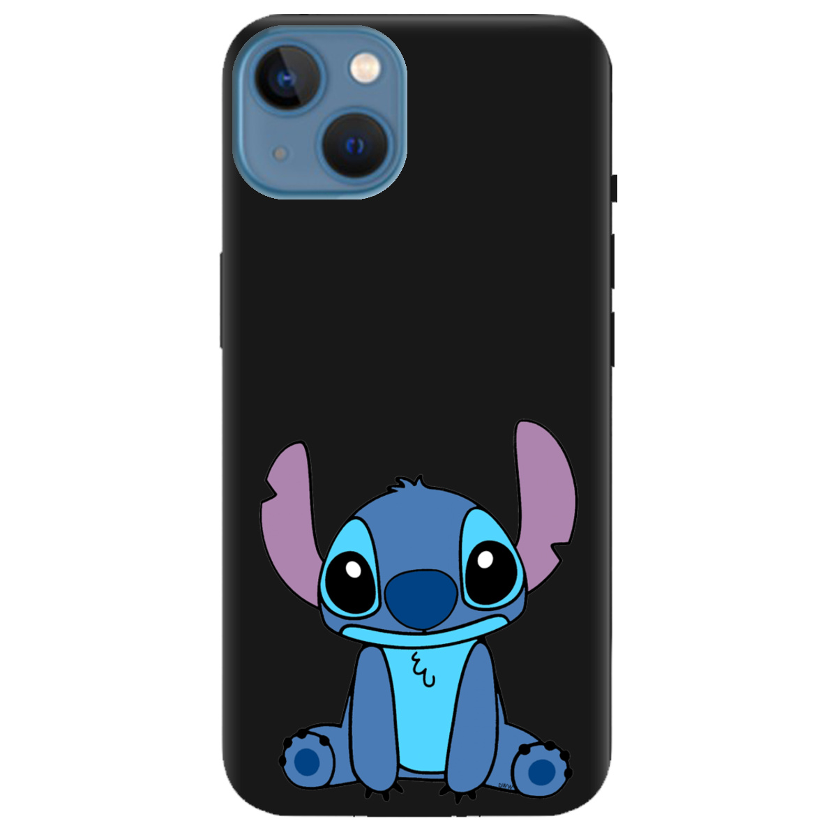 Чохол для Apple iPhone 13 чорний матовий soft touch Стіч - фото 1 Чохол для Apple iPhone 13 чорний матовий soft touch Стіч - фото 1 - Чохли для телефонів