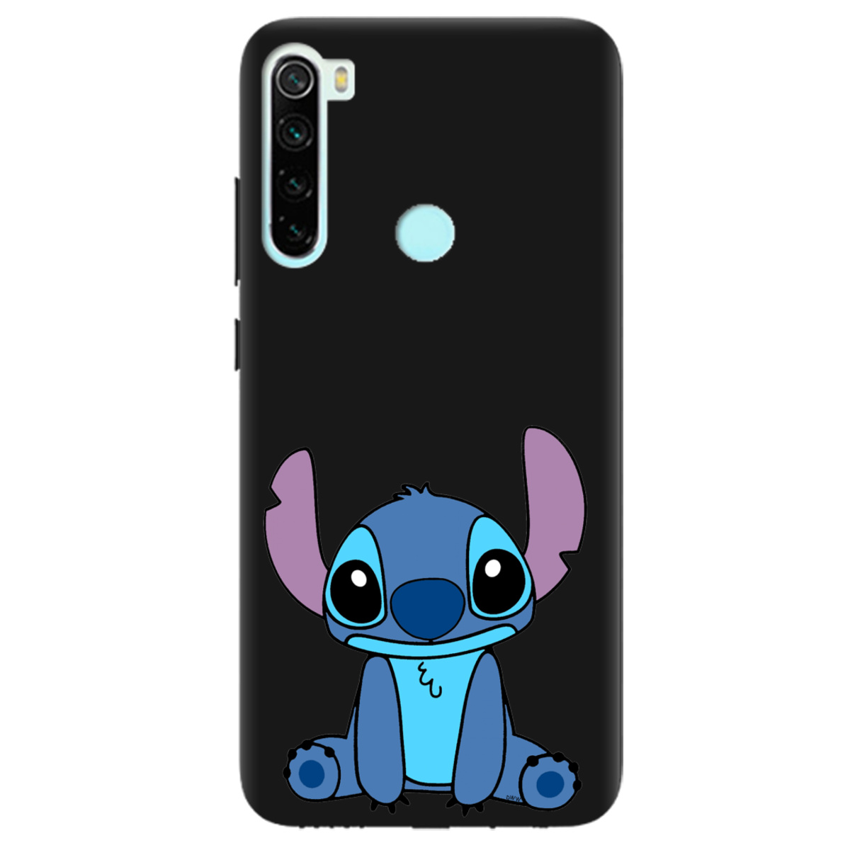 Чехол для Xiaomi Redmi Note 8 черный матовый soft touch Стіч - фото 1 - Чехлы для телефонов