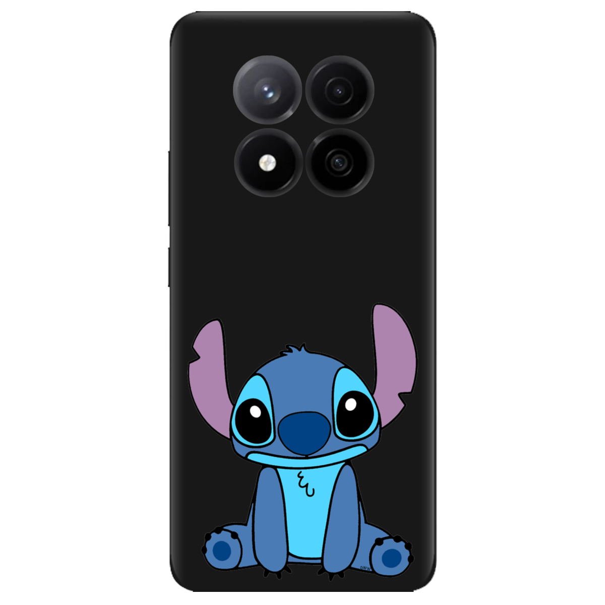 Чехол для Xiaomi Redmi Note 14 Pro + 5G черный матовый soft touch Стіч - фото 1 - Чехлы для телефонов