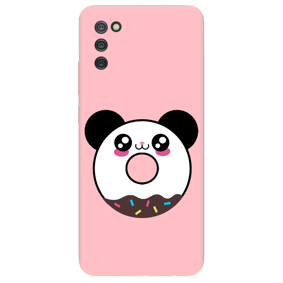 Чохол для Samsung Galaxy A02s ніжно-рожевий матовий soft touch Пандопончик - фото 1 - Чохли для телефонів