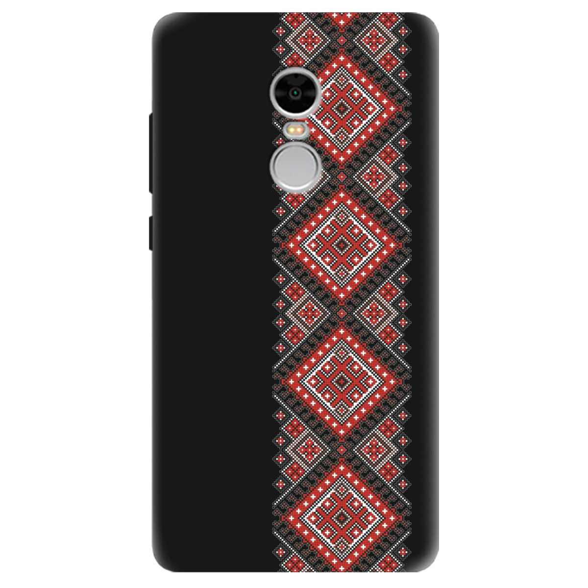 Чехол для Xiaomi Redmi Note 4 черный матовый soft touch Вишиванка - фото 1 - Чехлы для телефонов