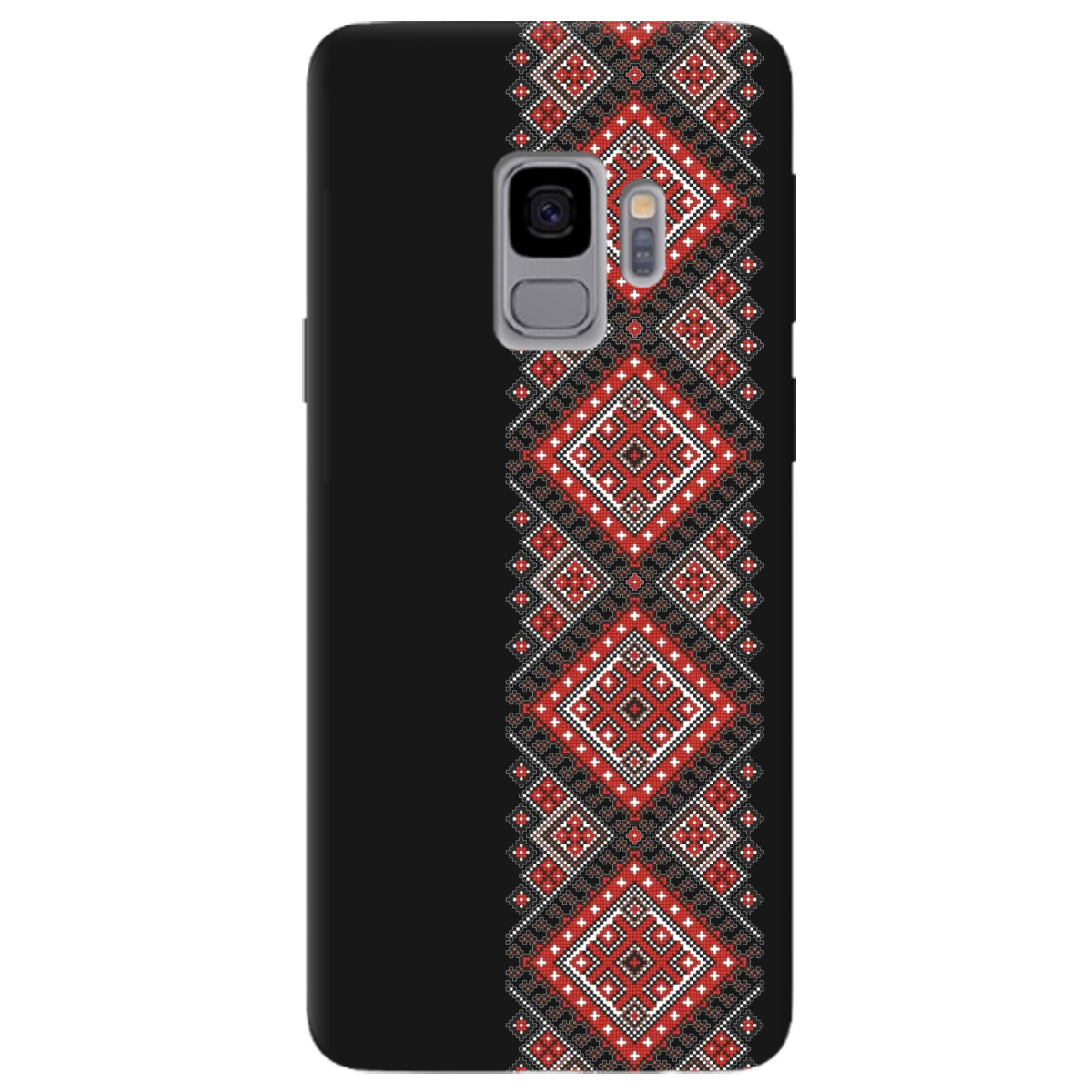 Чехол для Samsung Galaxy S9 черный матовый soft touch Вишиванка - фото 1 Чехол для Samsung Galaxy S9 черный матовый soft touch Вишиванка - фото 1 - Чехлы для телефонов