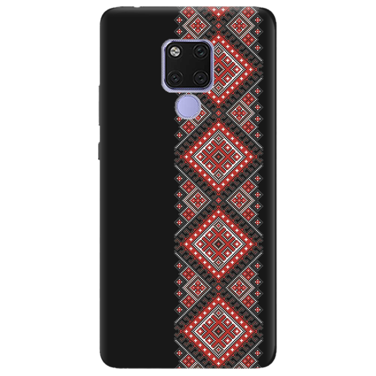 Чехол для Huawei Mate 20 черный матовый soft touch Вишиванка - фото 1 - Чехлы для телефонов