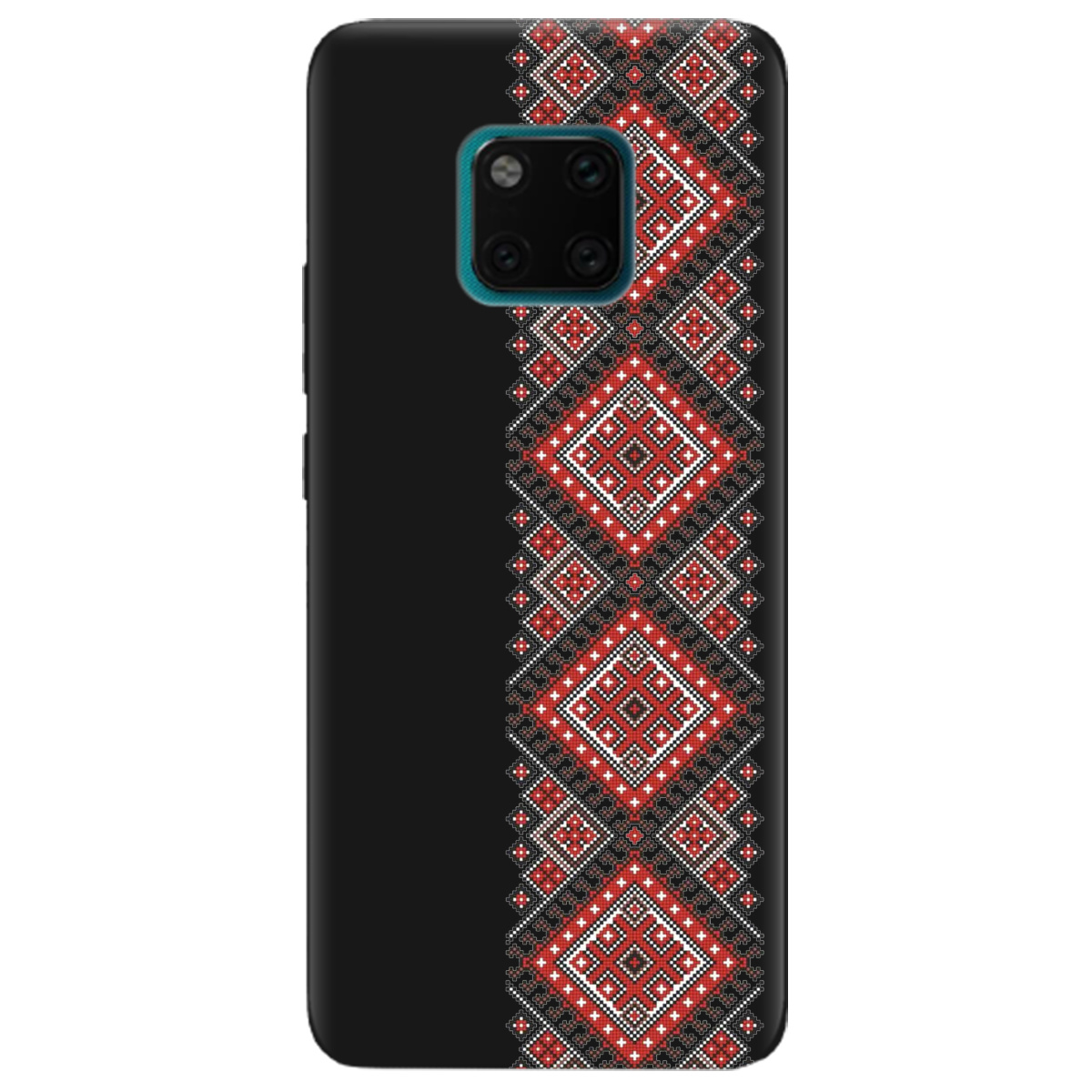 Чехол для Huawei Mate 20 Pro черный матовый soft touch Вишиванка - фото 1 - Чехлы для телефонов
