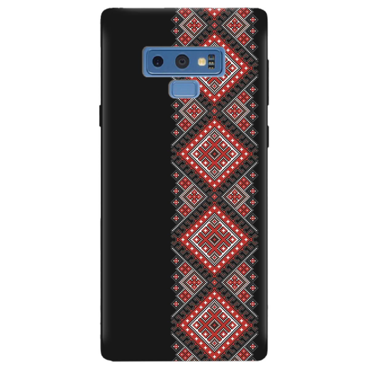 Чохол для Samsung Galaxy Note 9 чорний матовий soft touch Вишиванка - фото 1 - Чохли для телефонів