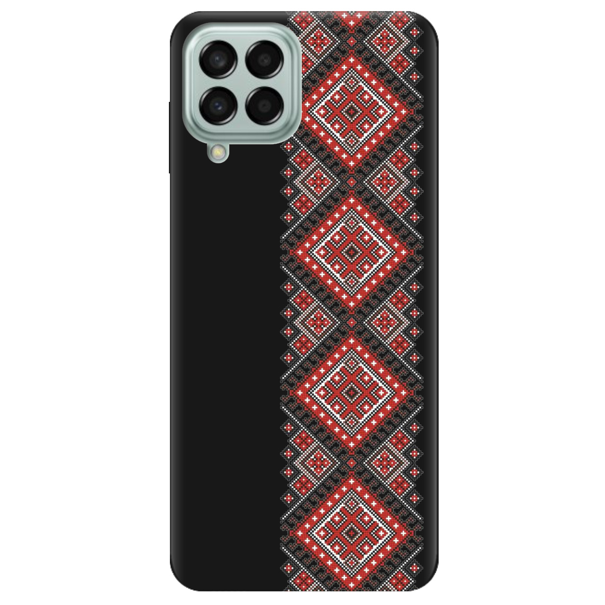 Чохол для Samsung Galaxy M53 чорний матовий soft touch Вишиванка - фото 1 Чохол для Samsung Galaxy M53 чорний матовий soft touch Вишиванка - фото 1 - Чохли для телефонів