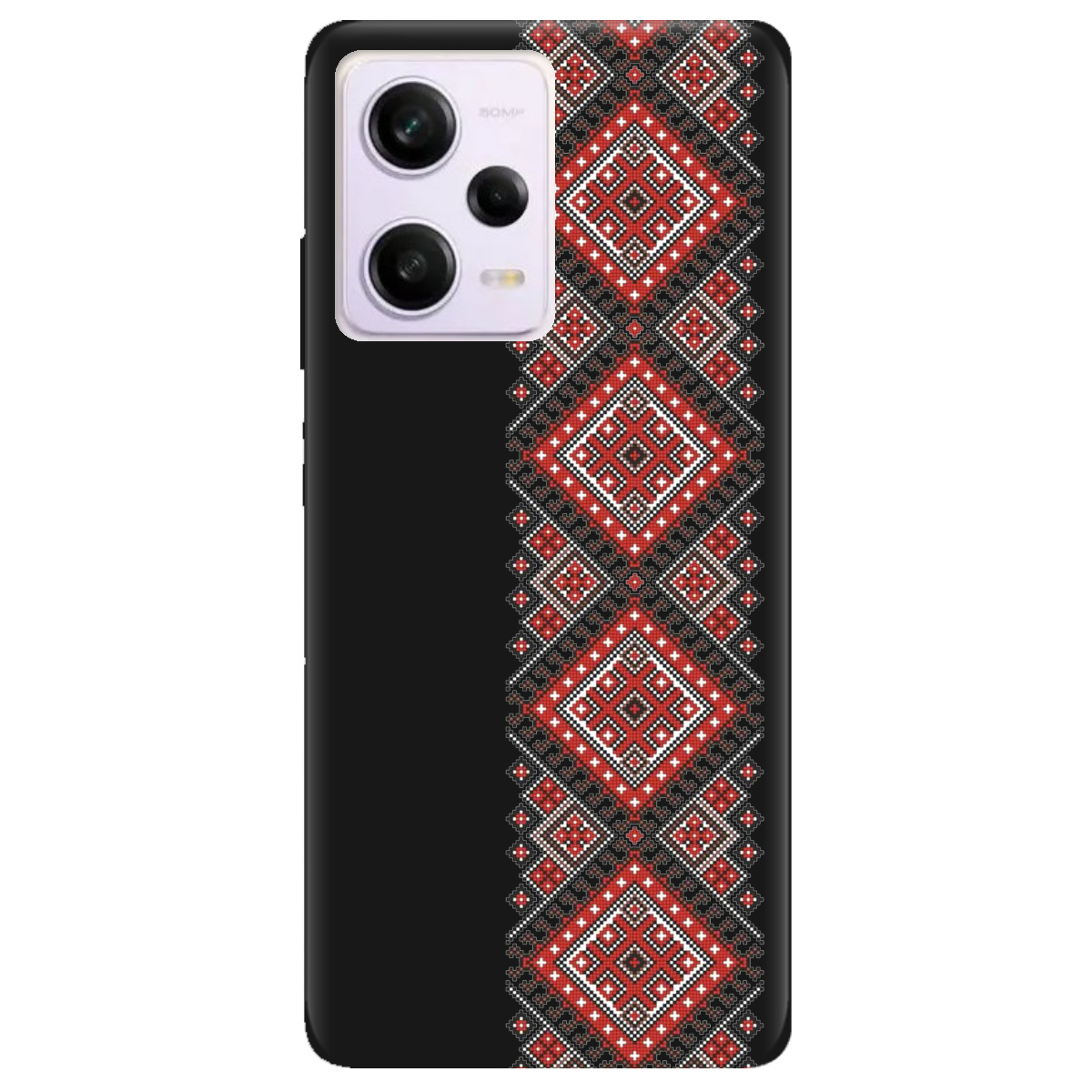 Чехол для Xiaomi Redmi Note 12 Pro 5G черный матовый soft touch Вишиванка - фото 1 Чехол для Xiaomi Redmi Note 12 Pro 5G черный матовый soft touch Вишиванка - фото 1 - Чехлы для телефонов