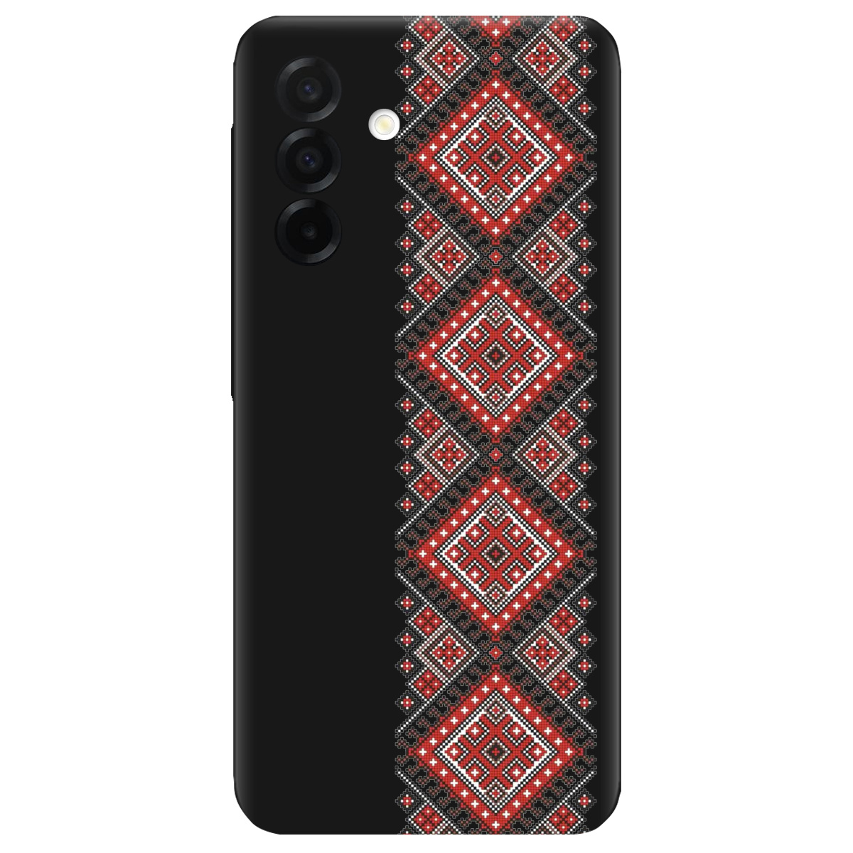 Чохол для Samsung Galaxy A26 5G чорний матовий soft touch Вишиванка - фото 1 - Чохли для телефонів