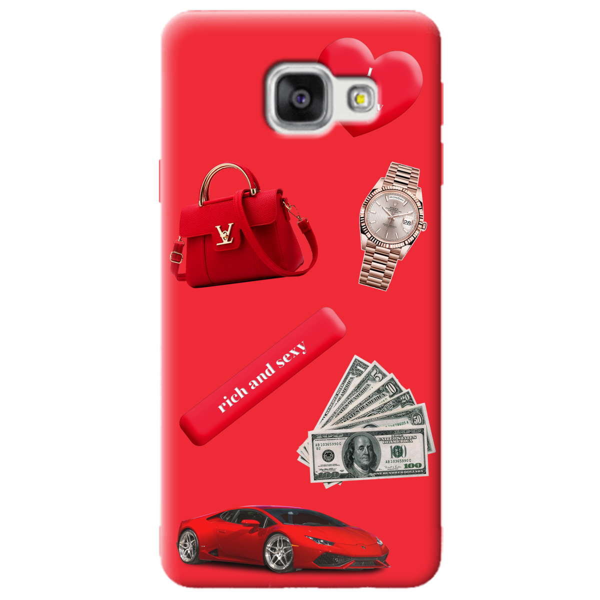 Чехол для Samsung Galaxy A3 2016 ярко-красный матовый soft touch Rich Red - фото 1 Чехол для Samsung Galaxy A3 2016 ярко-красный матовый soft touch Rich Red - фото 1 - Чехлы для телефонов