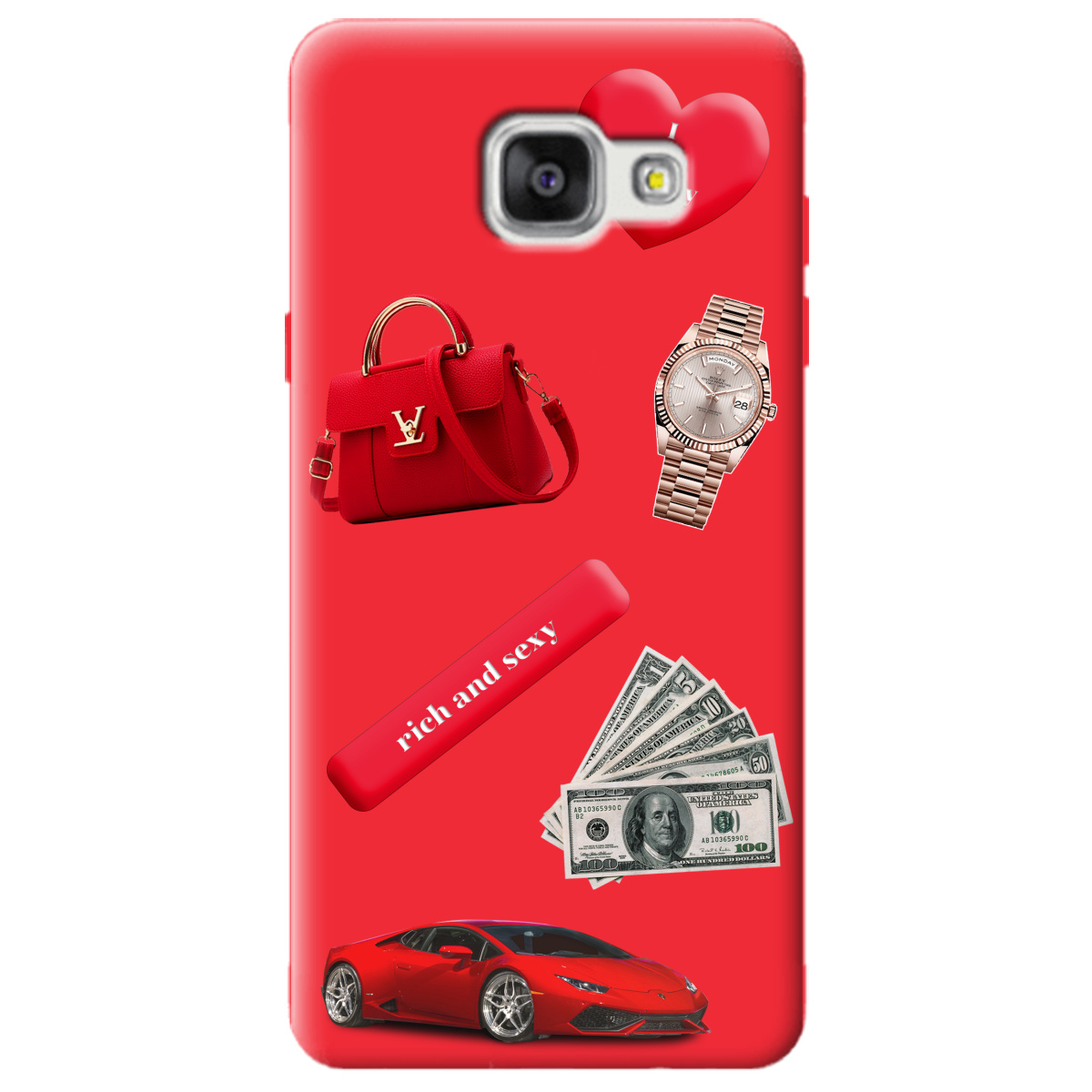 Чохол для Samsung Galaxy A5 2016 яскраво-червоний матовий soft touch Rich Red - фото 1 - Чохли для телефонів