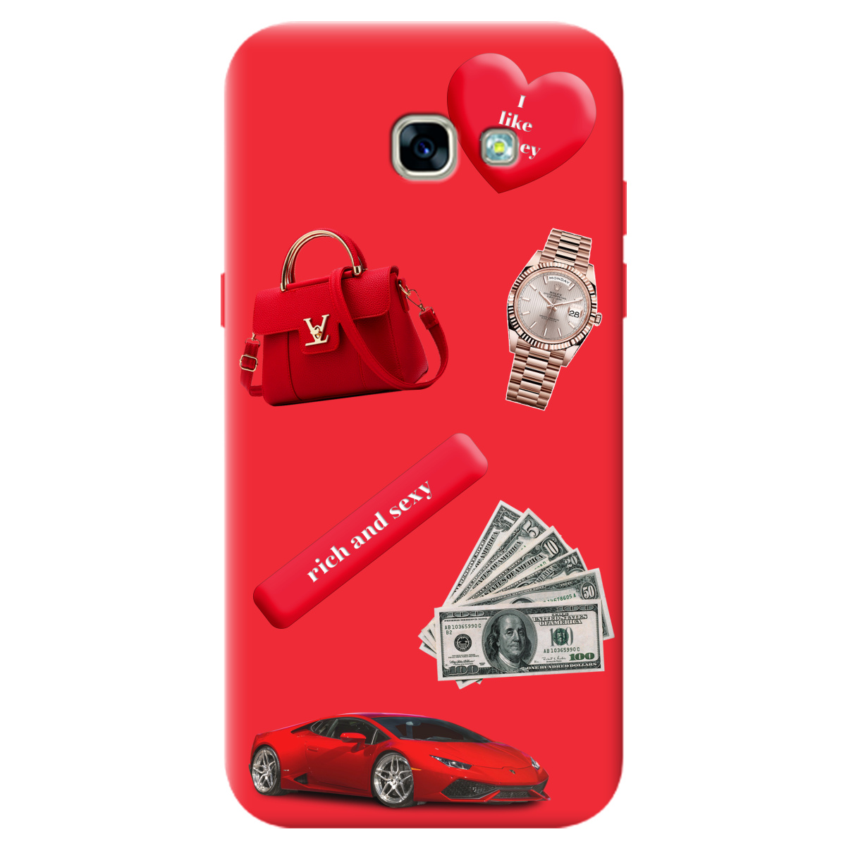 Чехол для Samsung Galaxy A5 2017 ярко-красный матовый soft touch Rich Red - фото 1 Чехол для Samsung Galaxy A5 2017 ярко-красный матовый soft touch Rich Red - фото 1 - Чехлы для телефонов