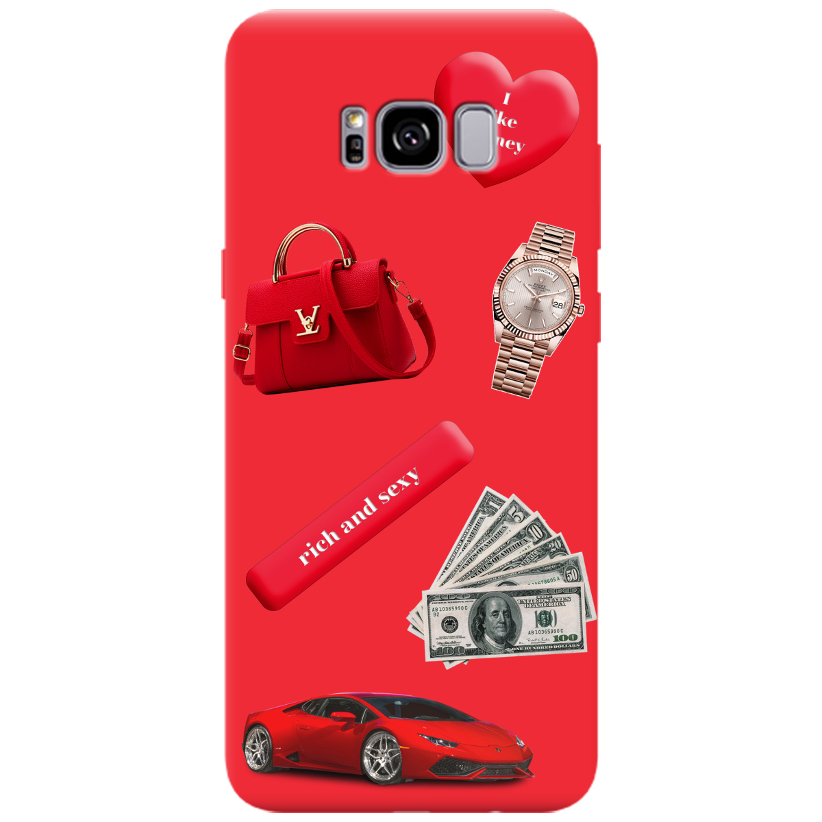 Чохол для Samsung Galaxy S8 Plus яскраво-червоний матовий soft touch Rich Red - фото 1 - Чохли для телефонів