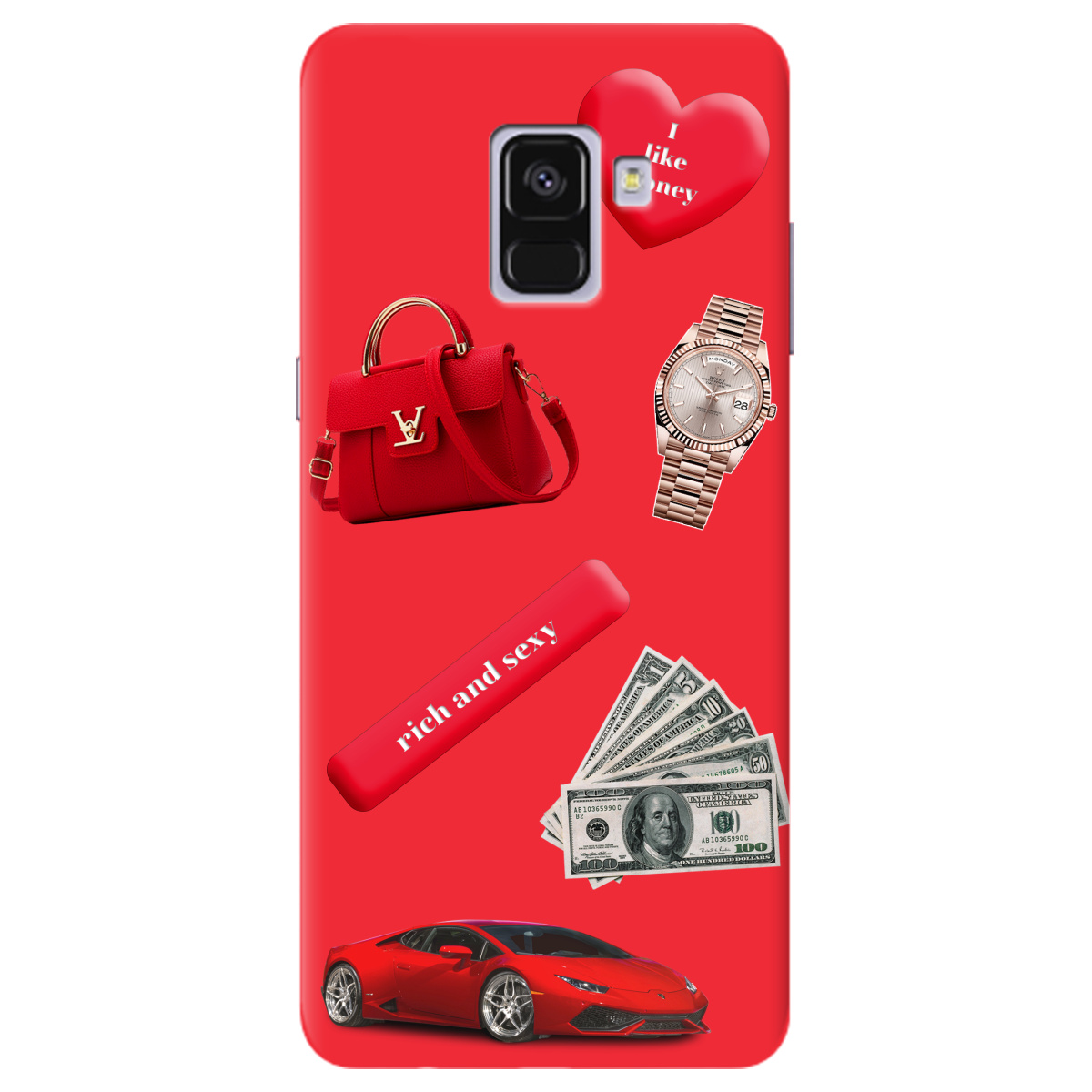 Чохол для Samsung Galaxy A8 Plus 2018 яскраво-червоний матовий soft touch Rich Red - фото 1 - Чохли для телефонів