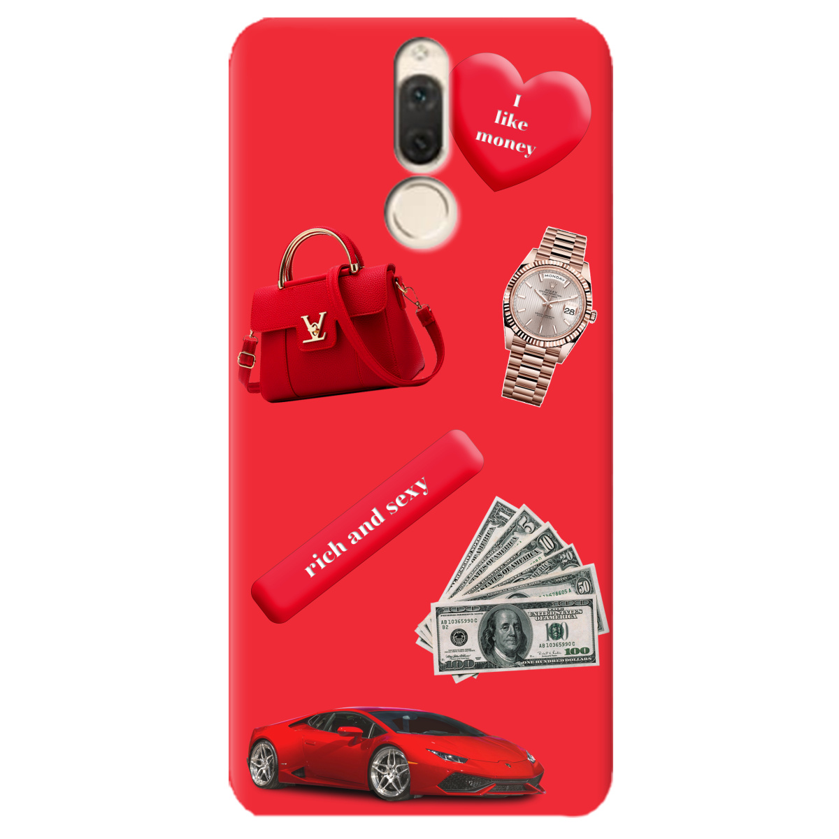 Чохол для Huawei Mate 10 Lite яскраво-червоний матовий soft touch Rich Red - фото 1 - Чохли для телефонів