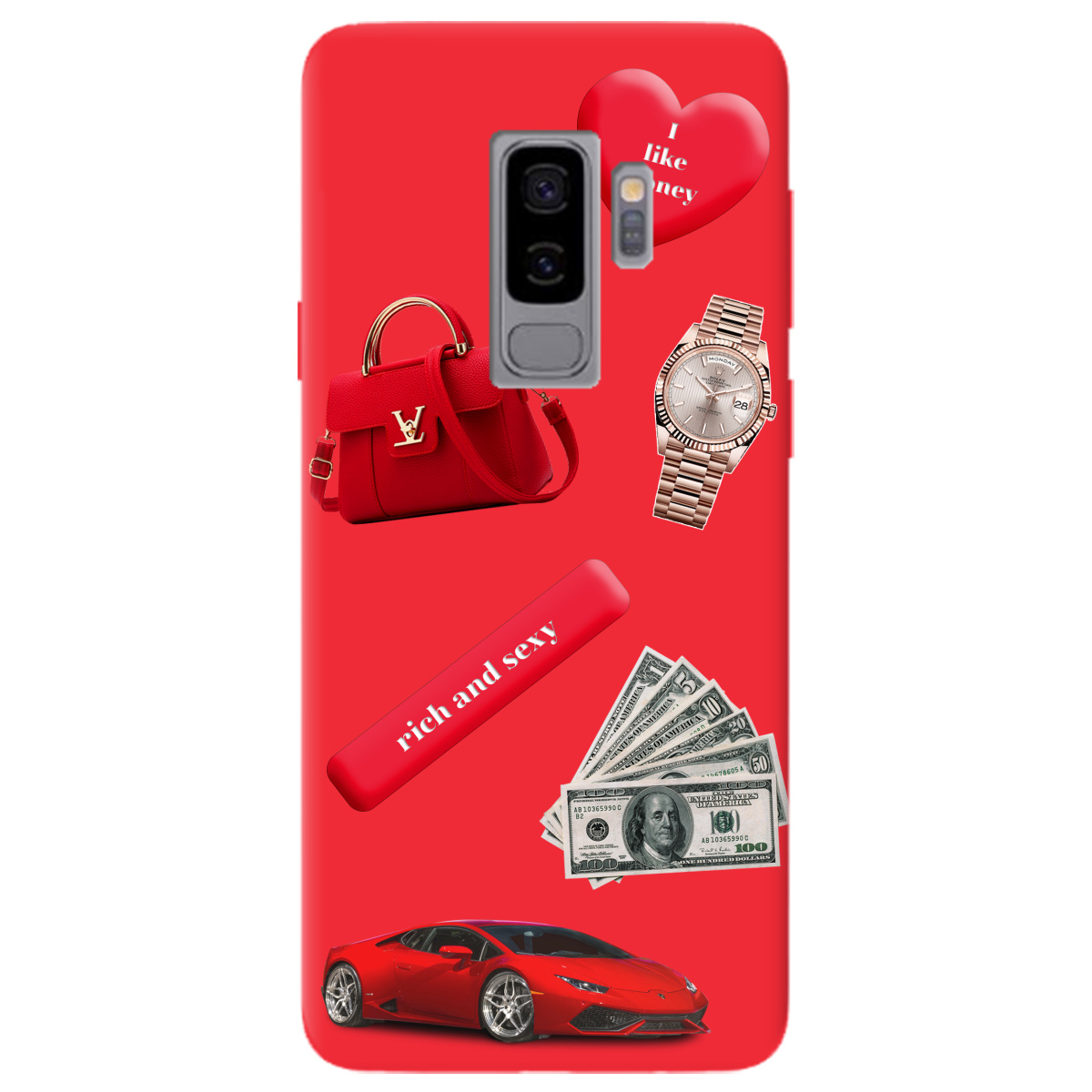 Чехол для Samsung Galaxy S9 Plus ярко-красный матовый soft touch Rich Red - фото 1 - Чехлы для телефонов