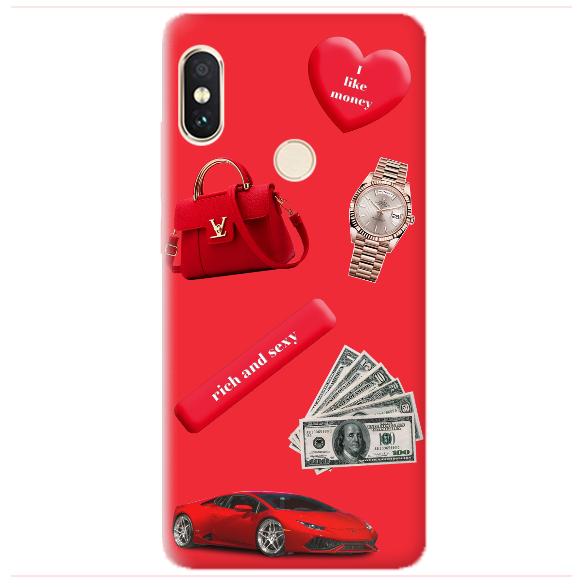 Чехол для Xiaomi Redmi Note 5 ярко-красный матовый soft touch Rich Red - фото 1 - Чехлы для телефонов