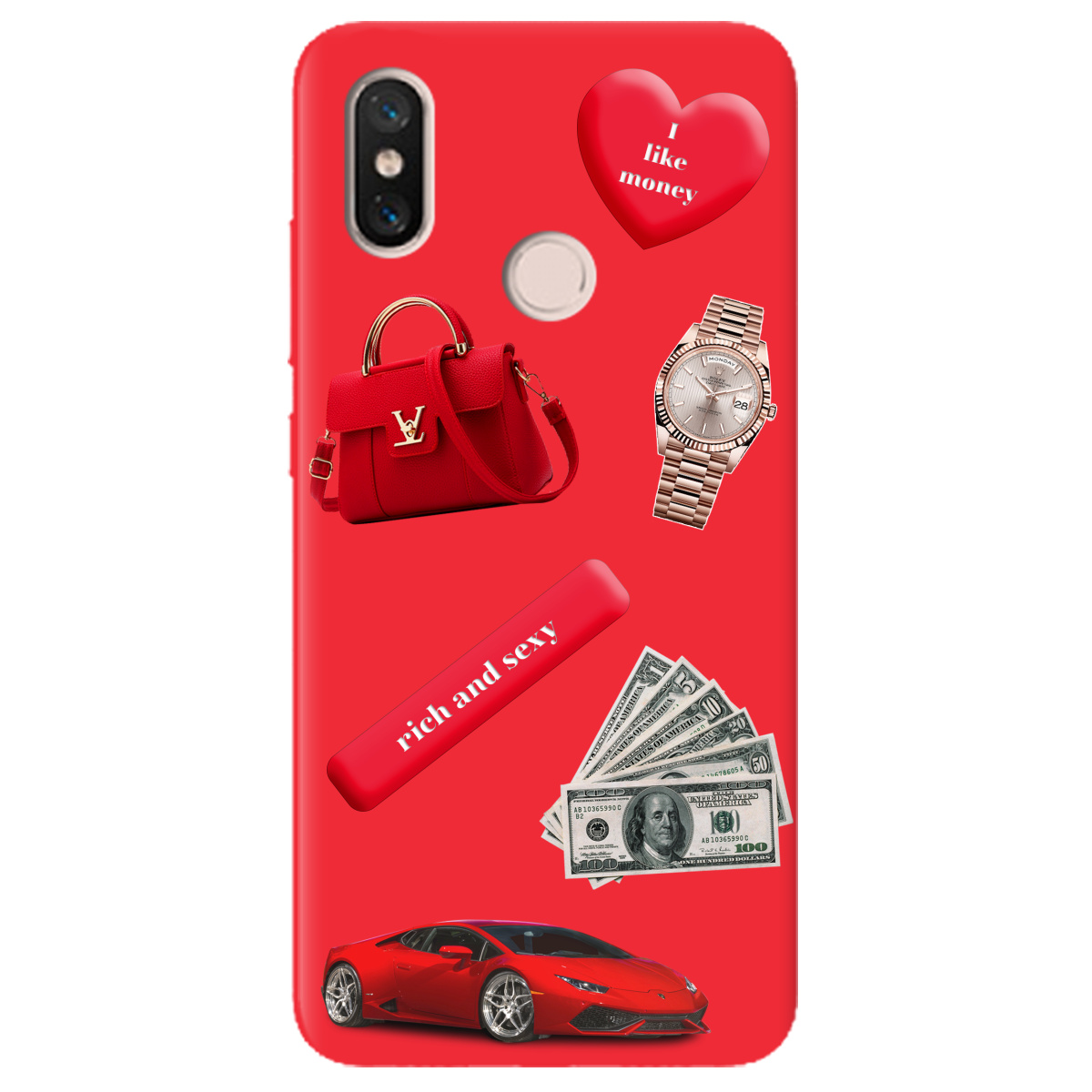 Чохол для Xiaomi Mi 8 яскраво-червоний матовий soft touch Rich Red - фото 1 - Чохли для телефонів