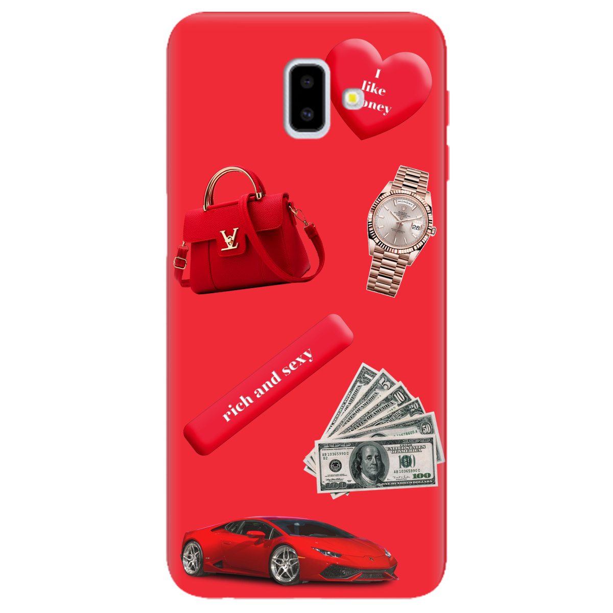 Чохол для Samsung Galaxy J6 Plus 2018 яскраво-червоний матовий soft touch Rich Red - фото 1 - Чохли для телефонів