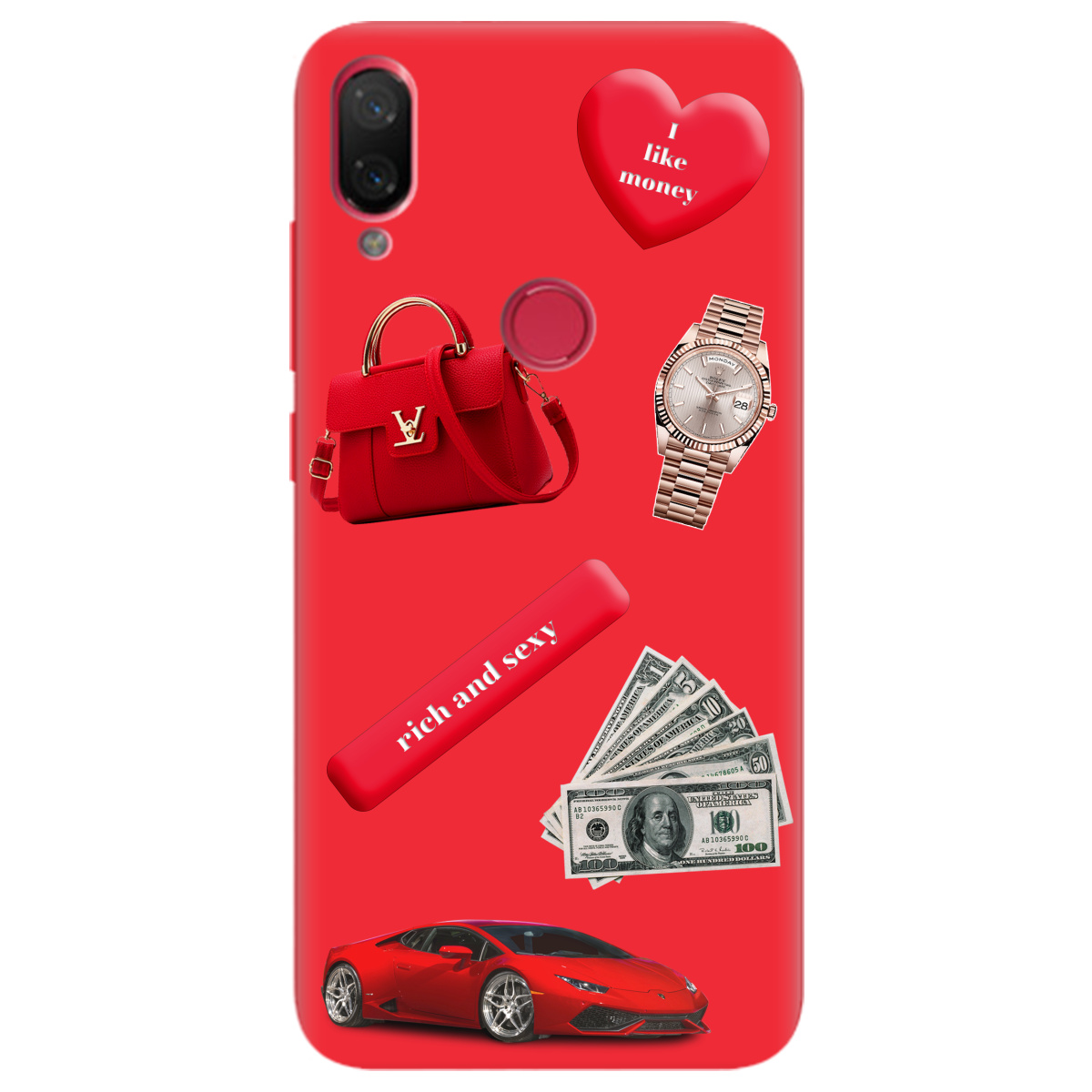 Чохол для Xiaomi Mi Play яскраво-червоний матовий soft touch Rich Red - фото 1 - Чохли для телефонів