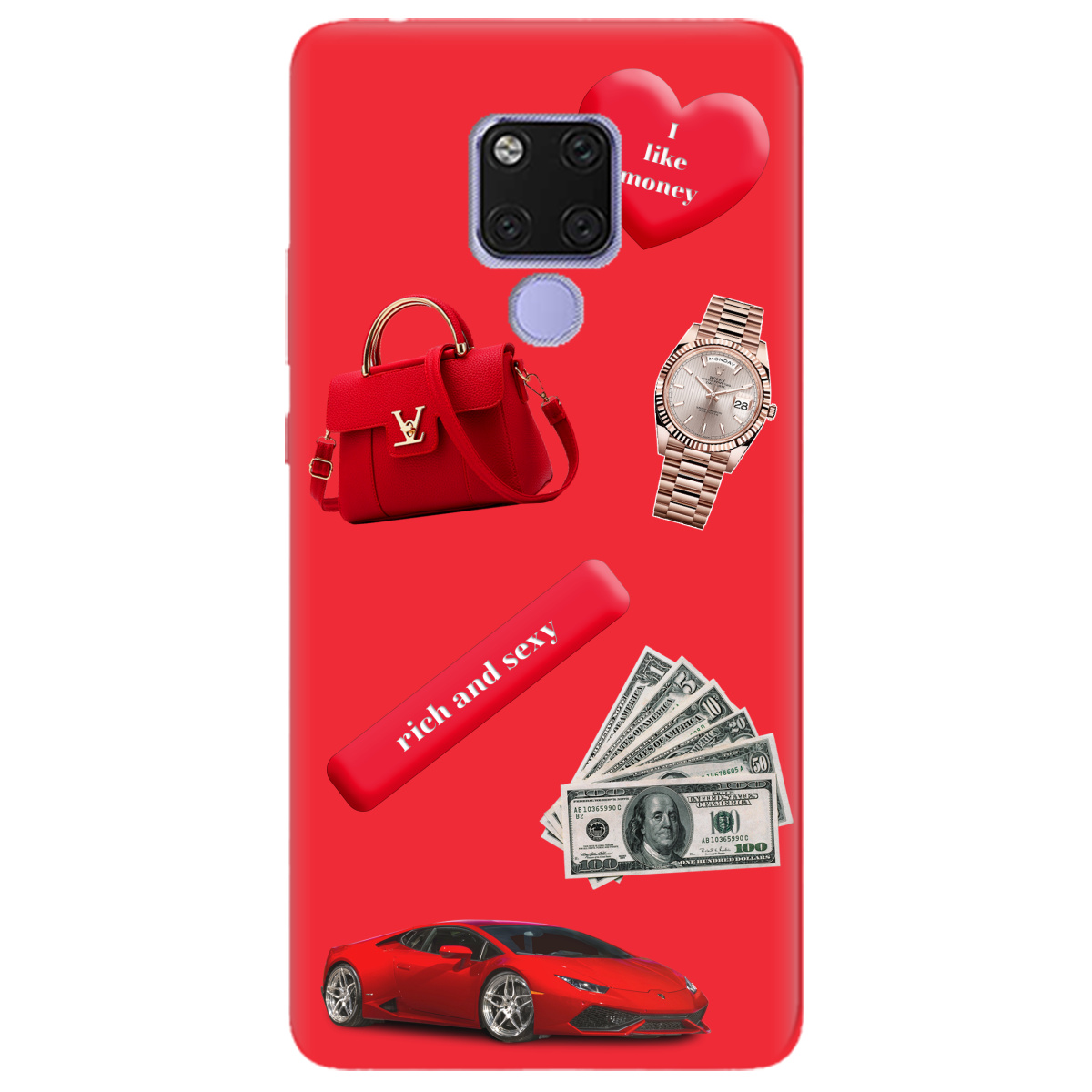 Чехол для Huawei Mate 20 ярко-красный матовый soft touch Rich Red - фото 1 - Чехлы для телефонов