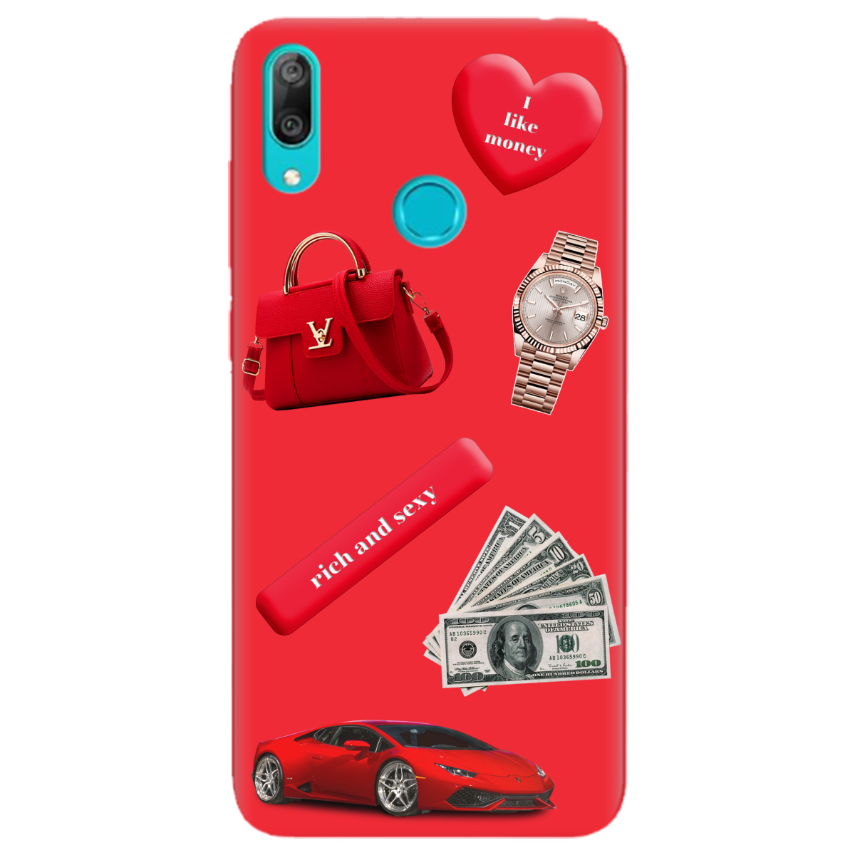 Чохол для Huawei Y7 2019 яскраво-червоний матовий soft touch Rich Red - фото 1 - Чохли для телефонів