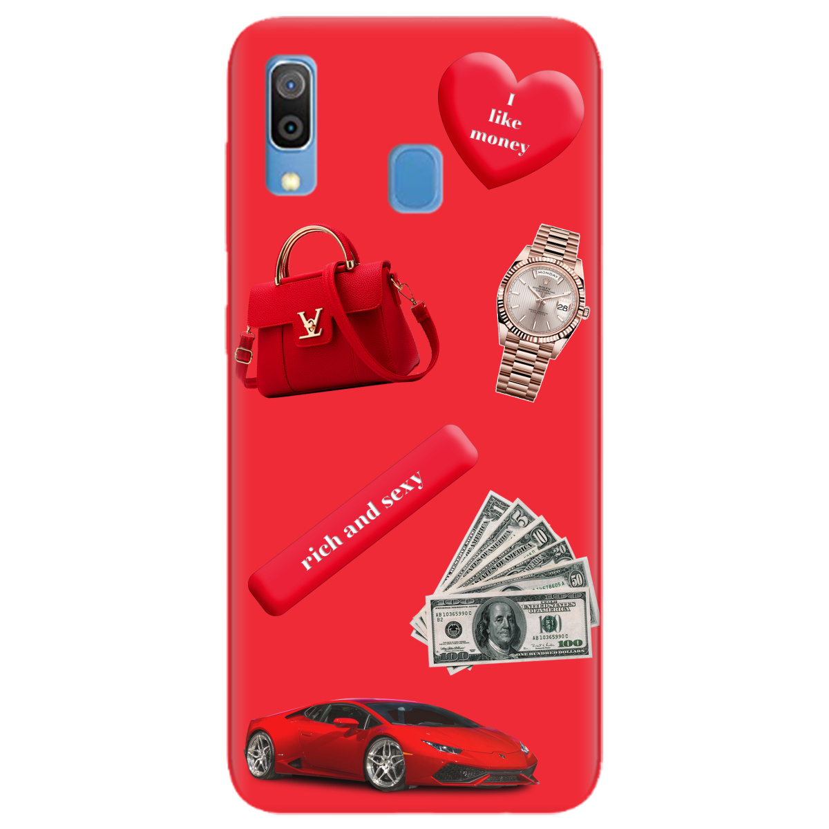 Чохол для Samsung Galaxy A30 яскраво-червоний матовий soft touch Rich Red - фото 1 - Чохли для телефонів