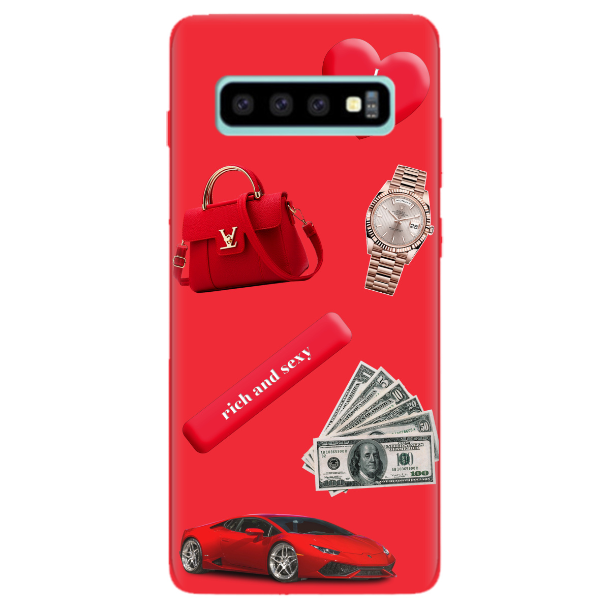 Чохол для Samsung Galaxy S10 Plus яскраво-червоний матовий soft touch Rich Red - фото 1 - Чохли для телефонів