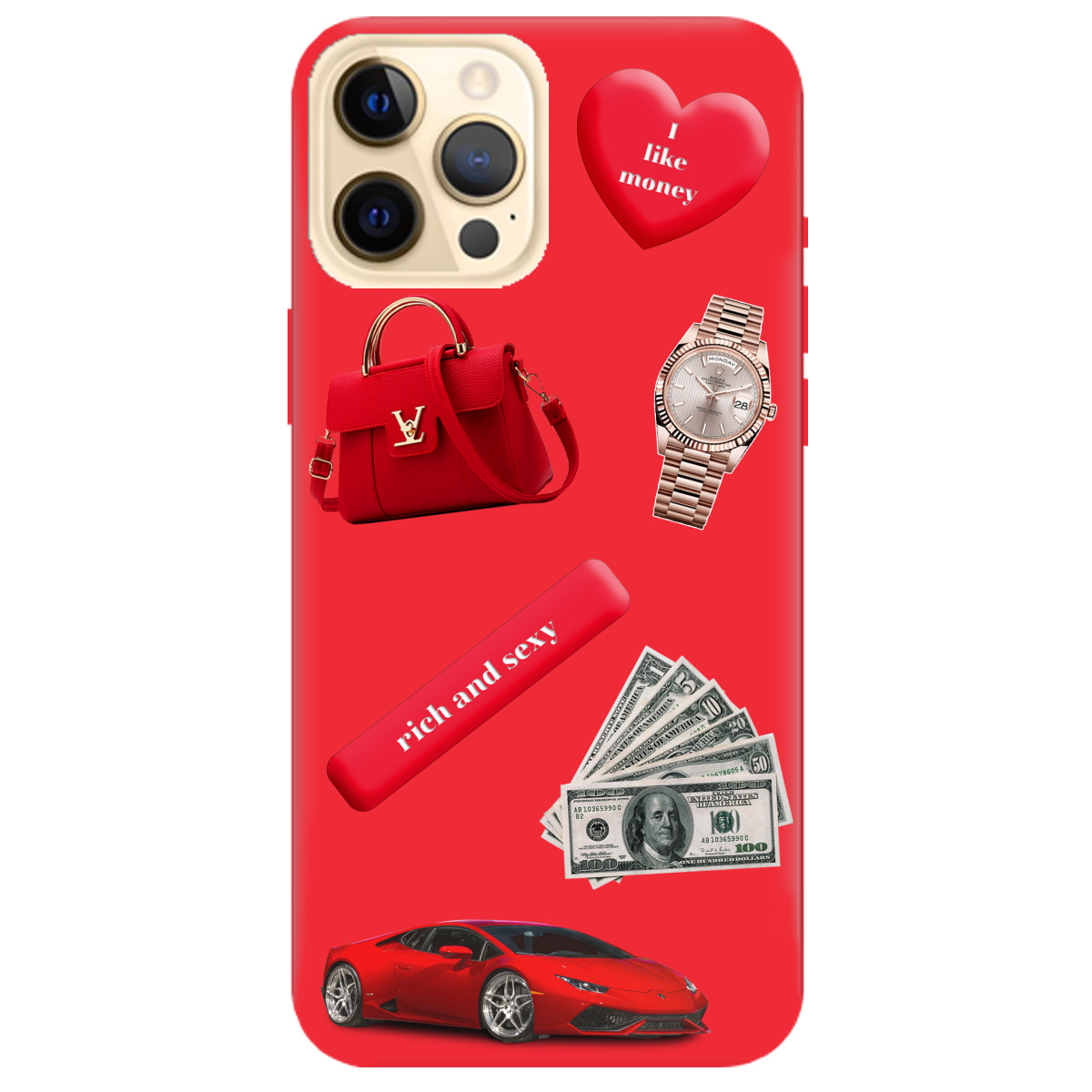 Чехол для Apple iPhone 12 Pro ярко-красный матовый soft touch Rich Red - фото 1 - Чехлы для телефонов