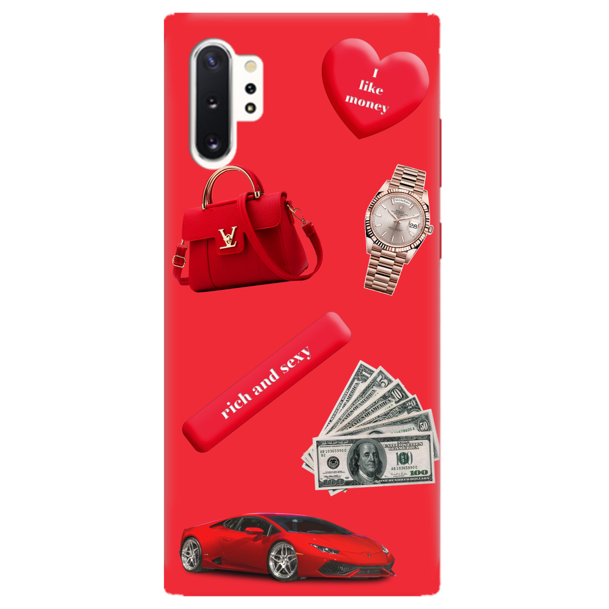 Чохол для Samsung Galaxy Note 10 Plus яскраво-червоний матовий soft touch Rich Red - фото 1 - Чохли для телефонів