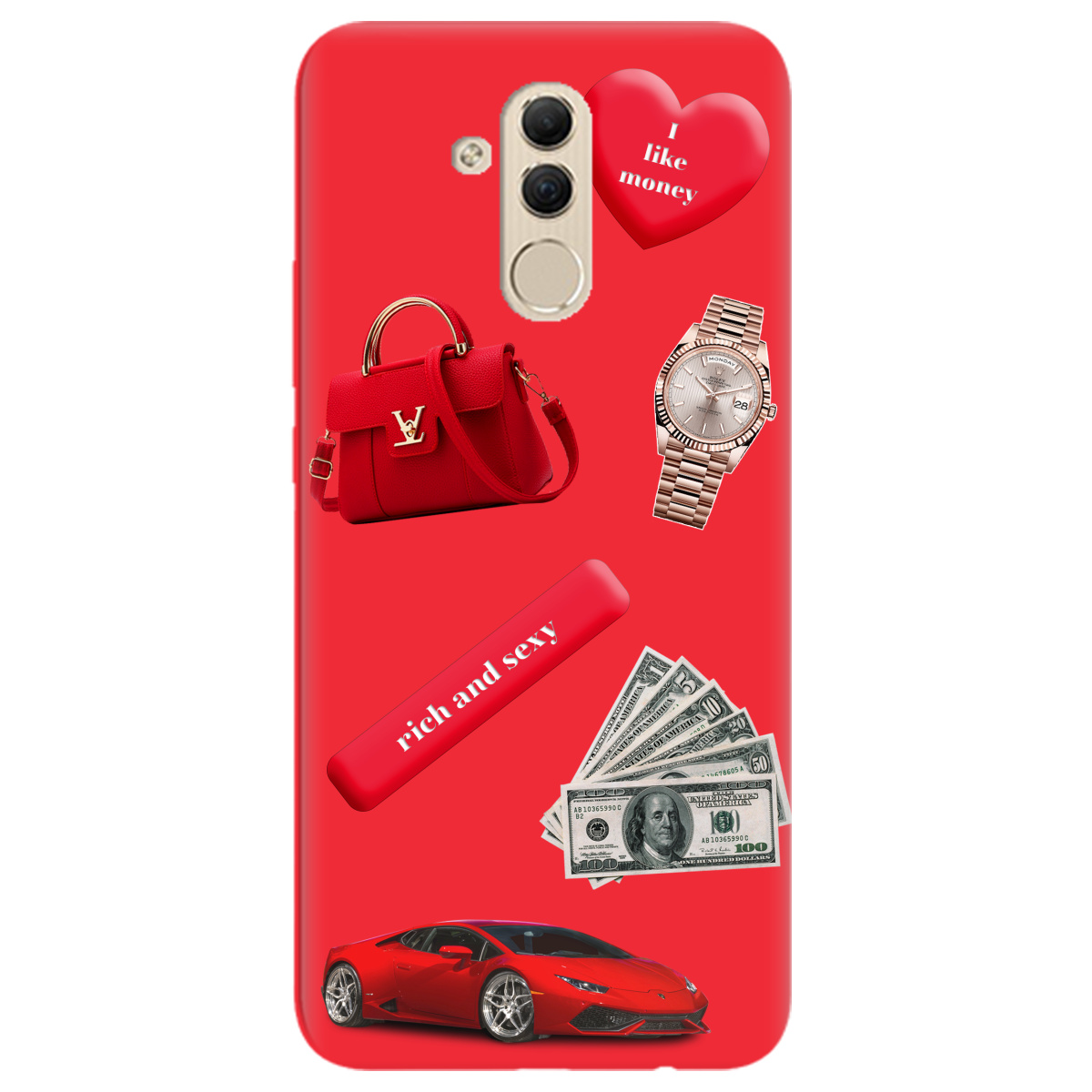 Чохол для Huawei Mate 20 Lite яскраво-червоний матовий soft touch Rich Red - фото 1 - Чохли для телефонів