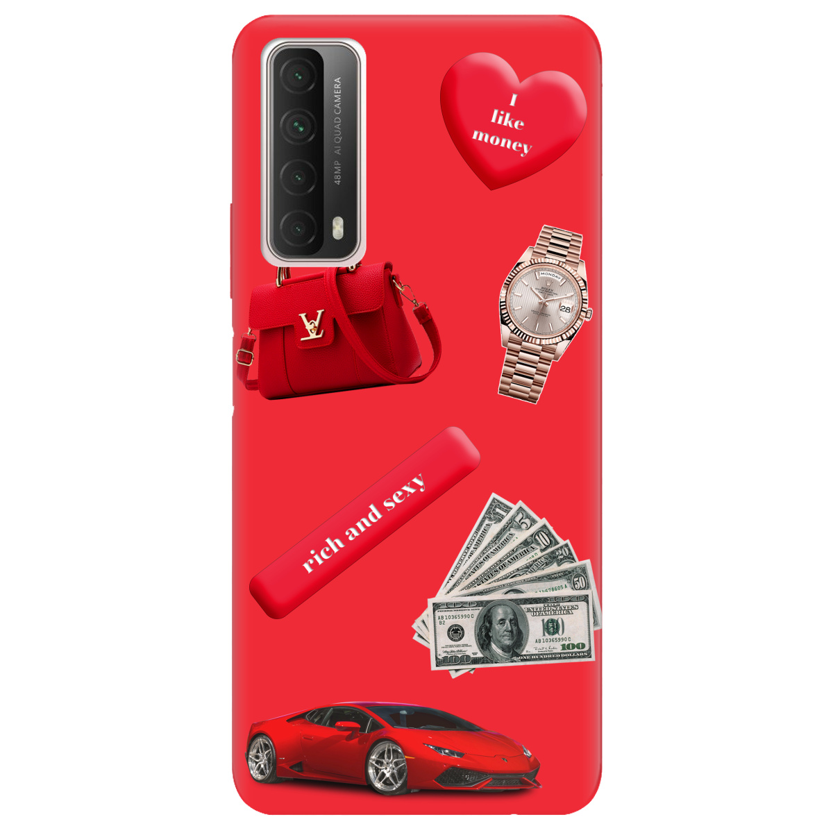 Чехол для Huawei P Smart 2021 ярко-красный матовый soft touch Rich Red - фото 1 Чехол для Huawei P Smart 2021 ярко-красный матовый soft touch Rich Red - фото 1 - Чехлы для телефонов