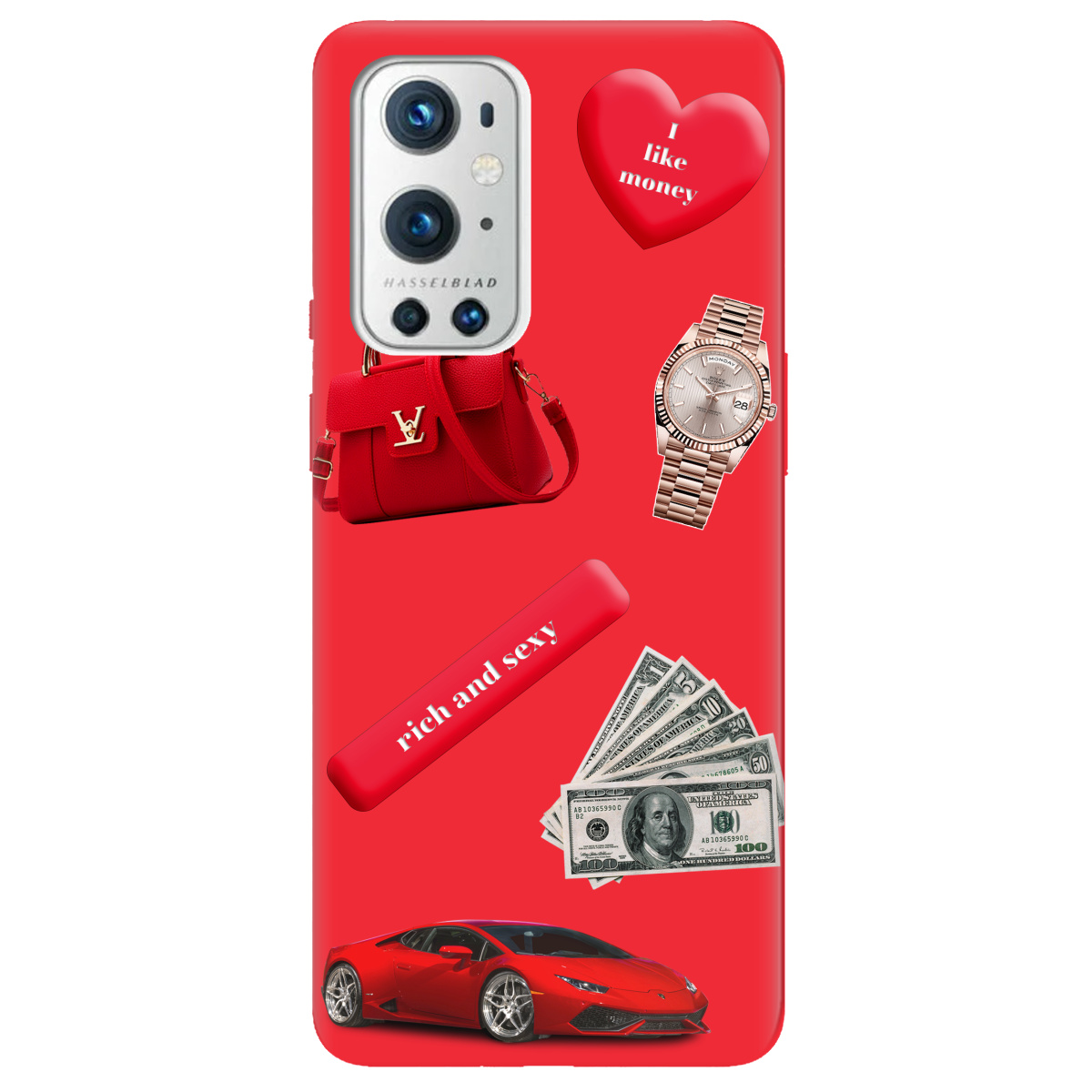 Чехол для OnePlus 9 Pro ярко-красный матовый soft touch Rich Red - фото 1 - Чехлы для телефонов