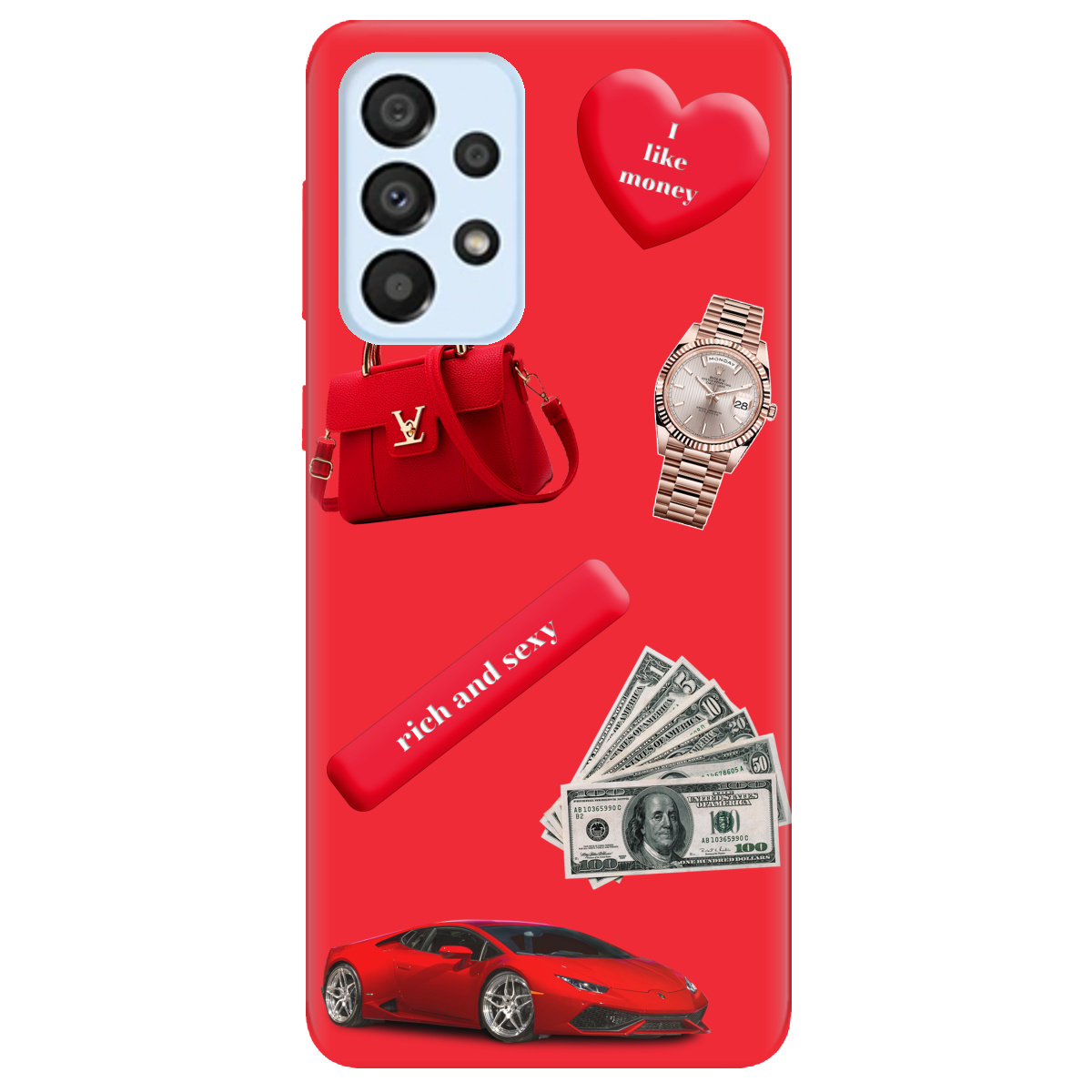 Чехол для Samsung Galaxy A33 ярко-красный матовый soft touch Rich Red - фото 1 Чехол для Samsung Galaxy A33 ярко-красный матовый soft touch Rich Red - фото 1 - Чехлы для телефонов