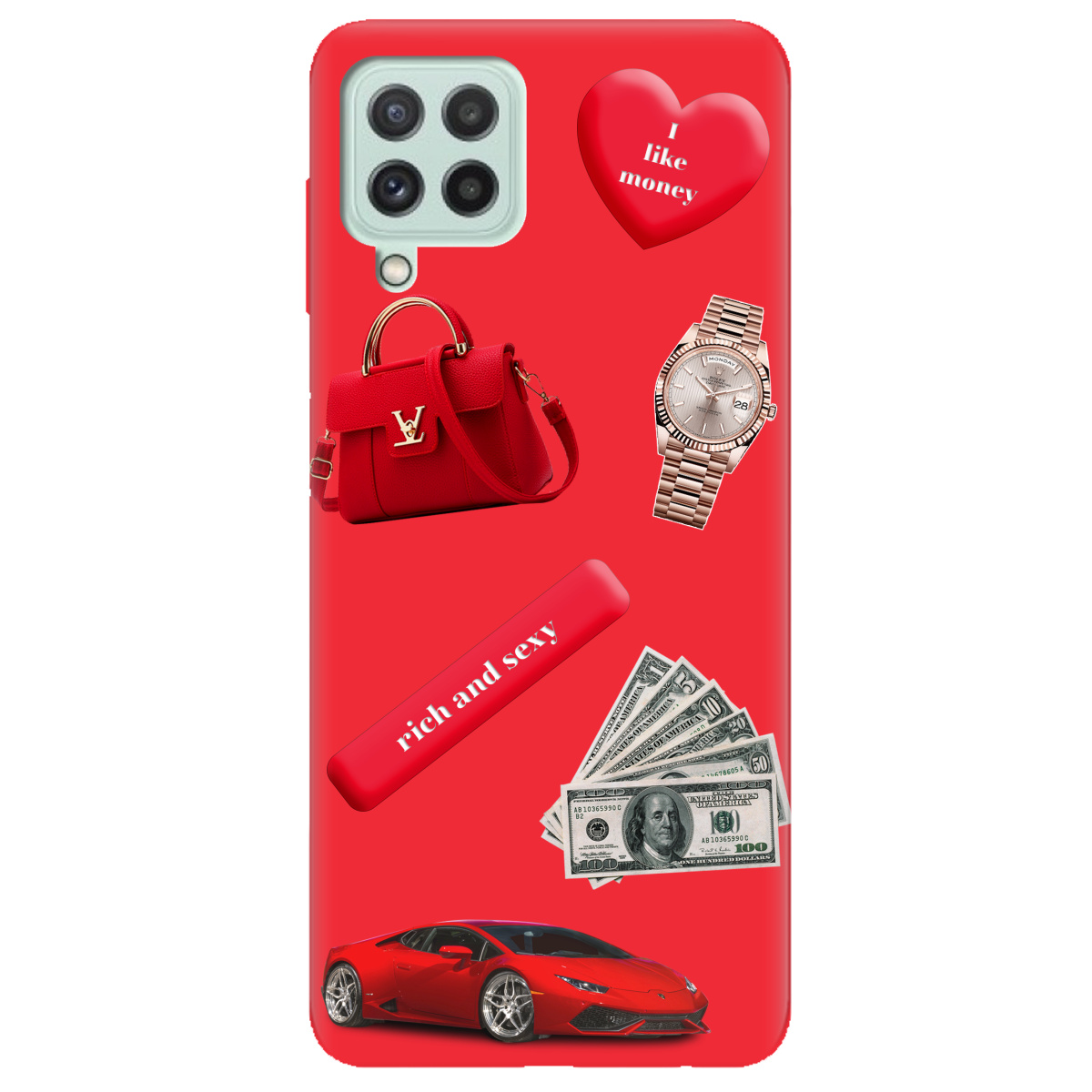 Чохол для Samsung Galaxy M32 яскраво-червоний матовий soft touch Rich Red - фото 1 - Чохли для телефонів