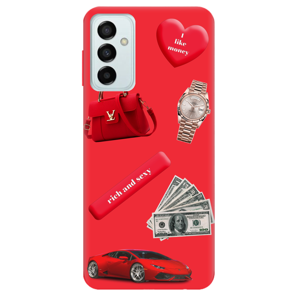 Чохол для Samsung Galaxy M23 5G яскраво-червоний матовий soft touch Rich Red - фото 1 - Чохли для телефонів