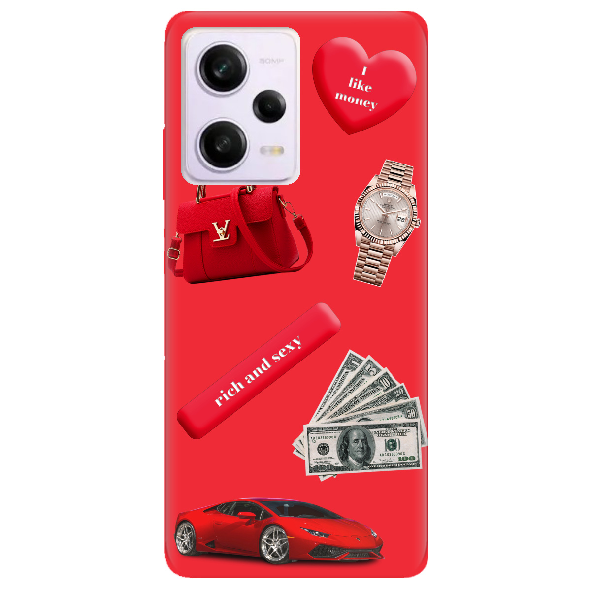 Чохол для Xiaomi Redmi Note 12 Pro 5G яскраво-червоний матовий soft touch Rich Red - фото 1 - Чохли для телефонів