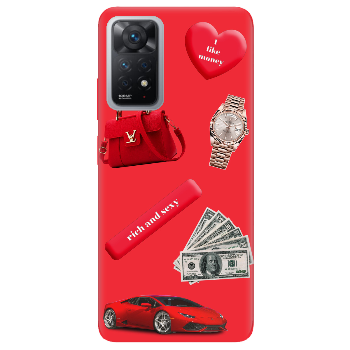 Чехол для Xiaomi Redmi Note 12 Pro 4G ярко-красный матовый soft touch Rich Red - фото 1 - Чехлы для телефонов